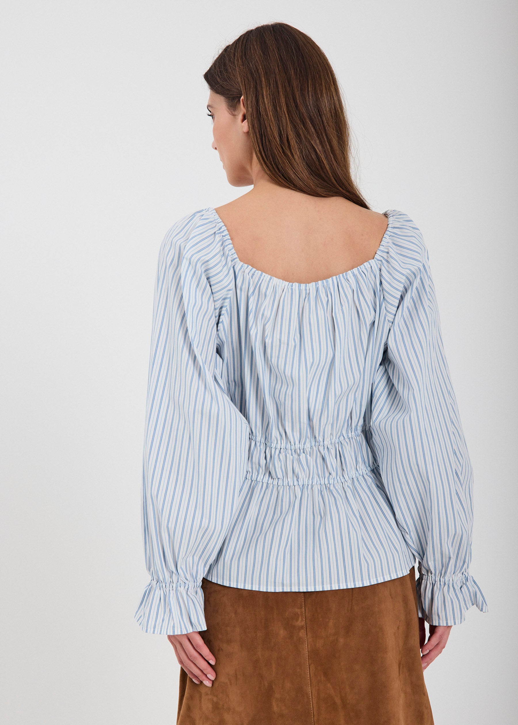 NORR Alva top Tops Light blue stripe