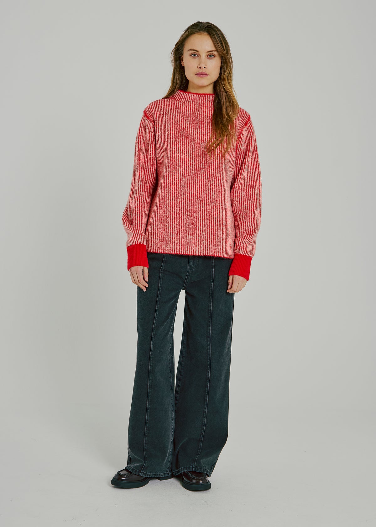 NORR Ames knit top Knits Red stripe
