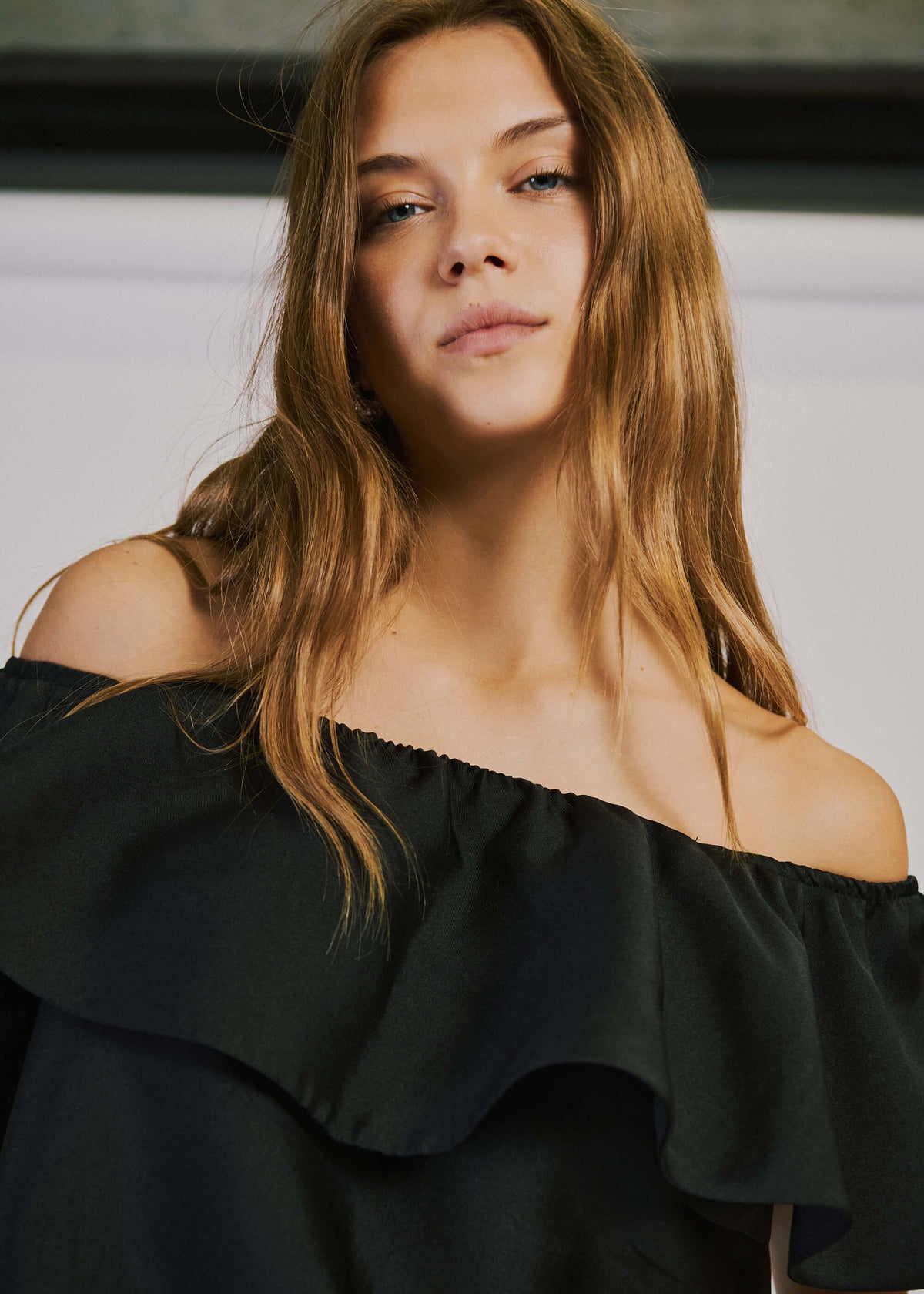 NORR Ana off shoulder top Tops Black
