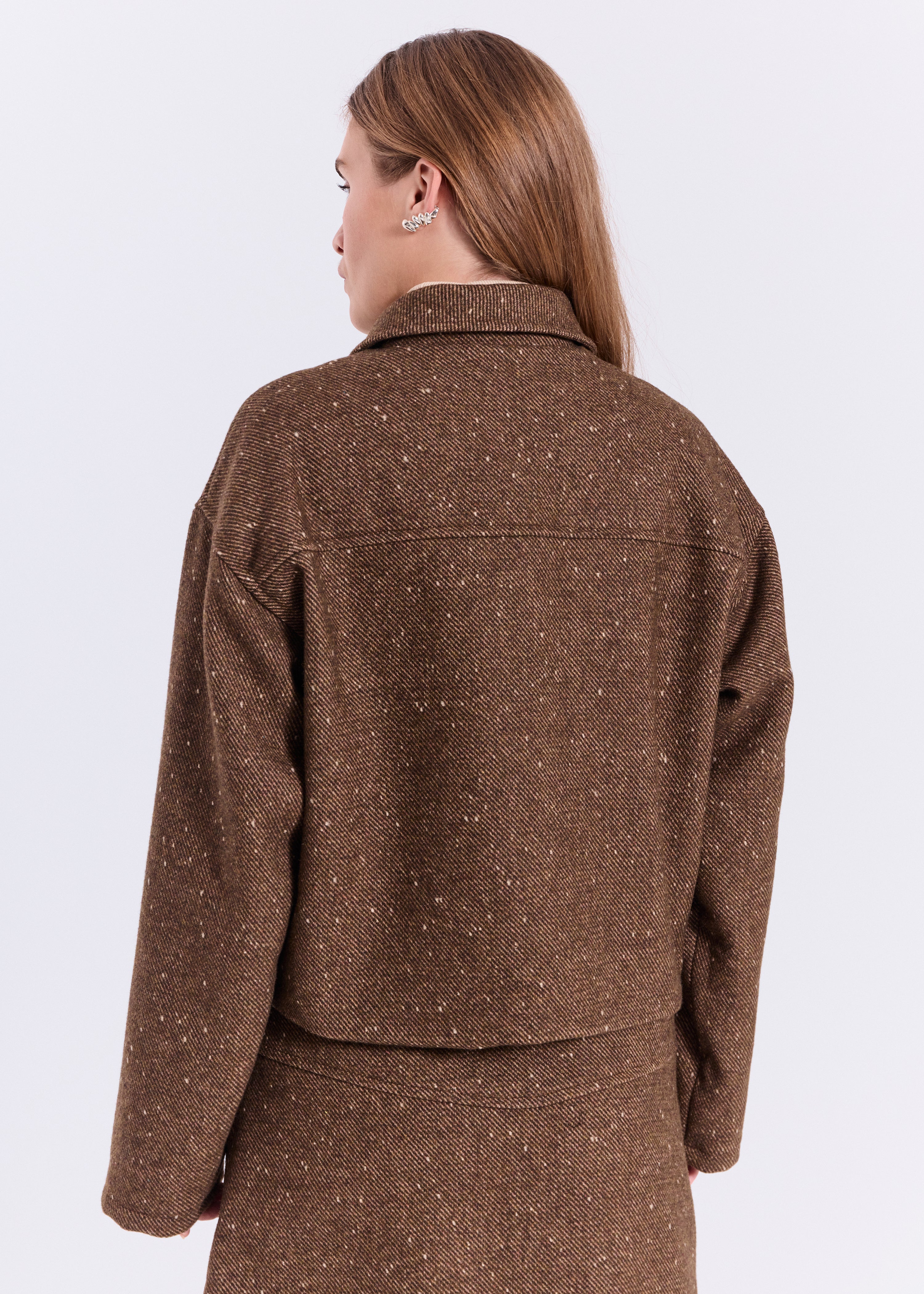 NORR Aya short jacket Jackets Brown