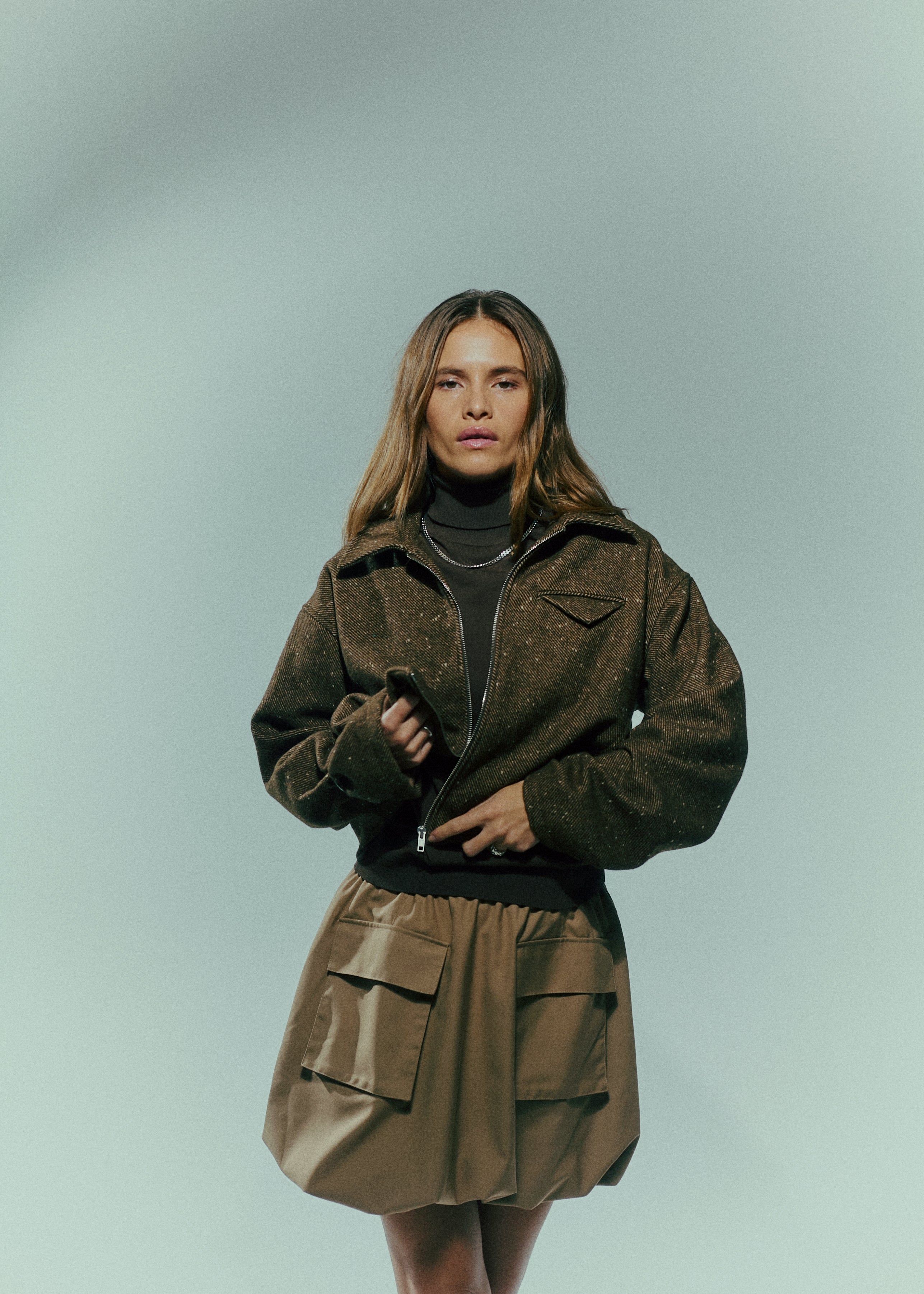 NORR Aya short jacket Jackets Brown