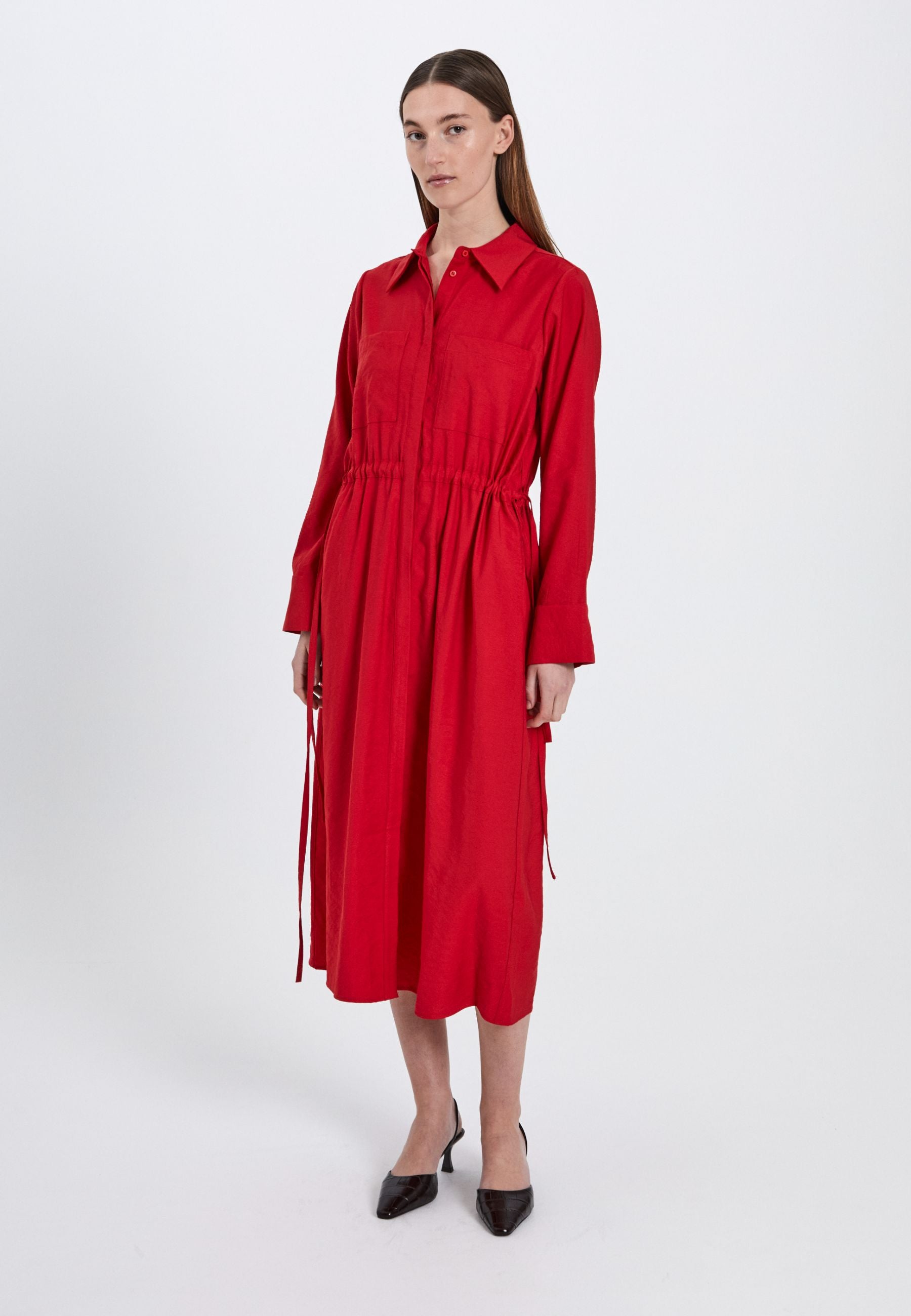 printed satin midi dress Short Sleeve Printed Satin Midi Dress – New York & Company