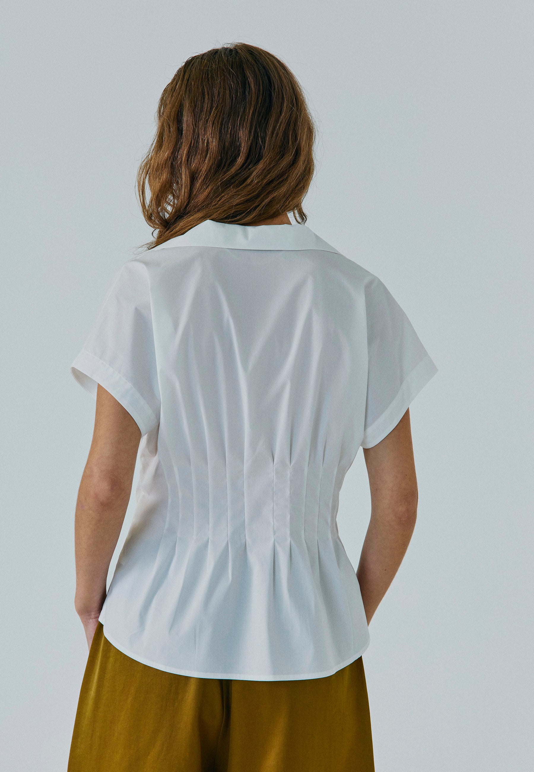 NORR Betty pleat shirt Shirts Off-white