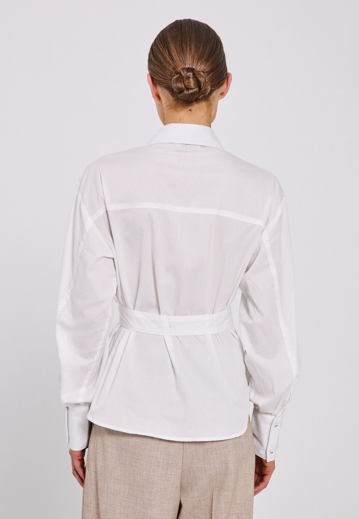 NORR Billie tie shirt Shirts White
