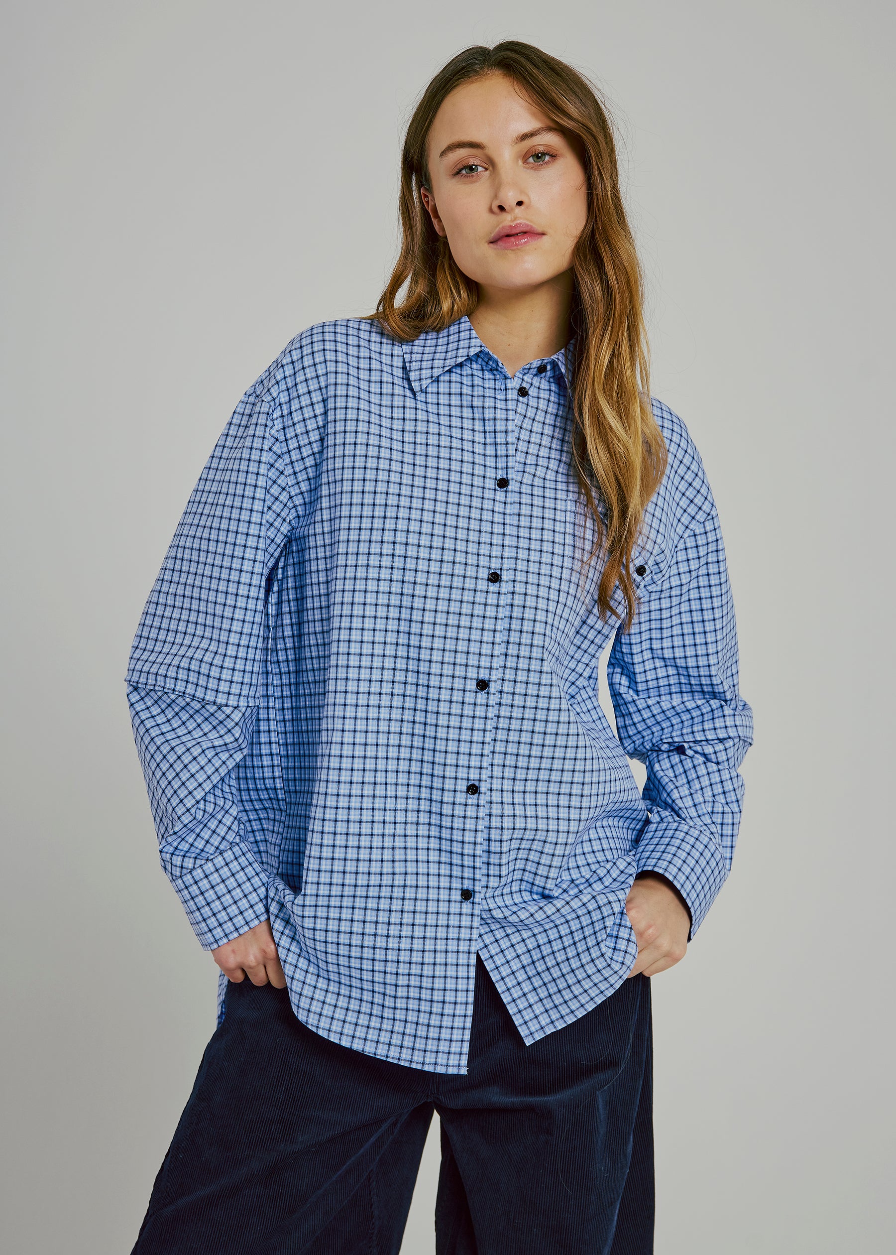 NORR Cinnamon shirt Shirts Blue check