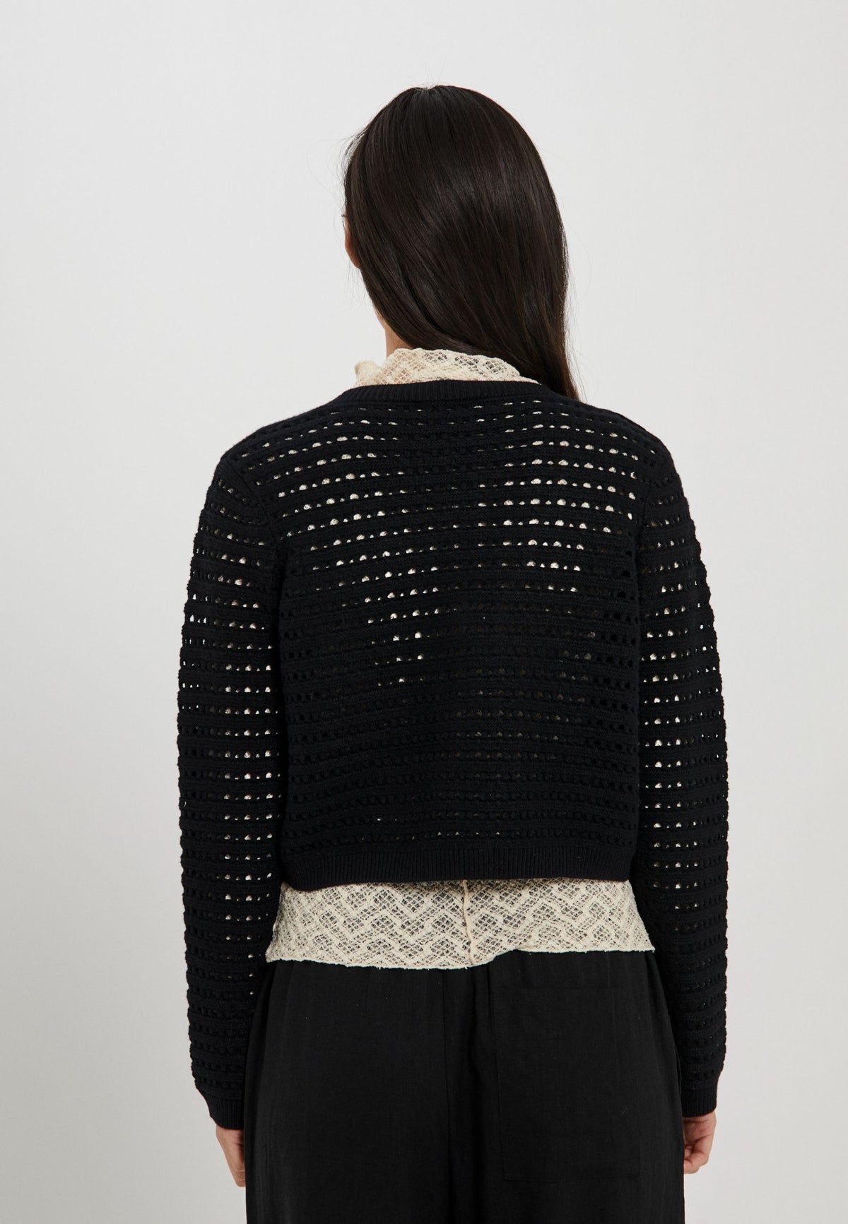 NORR Crome knit cardigan Knits Black