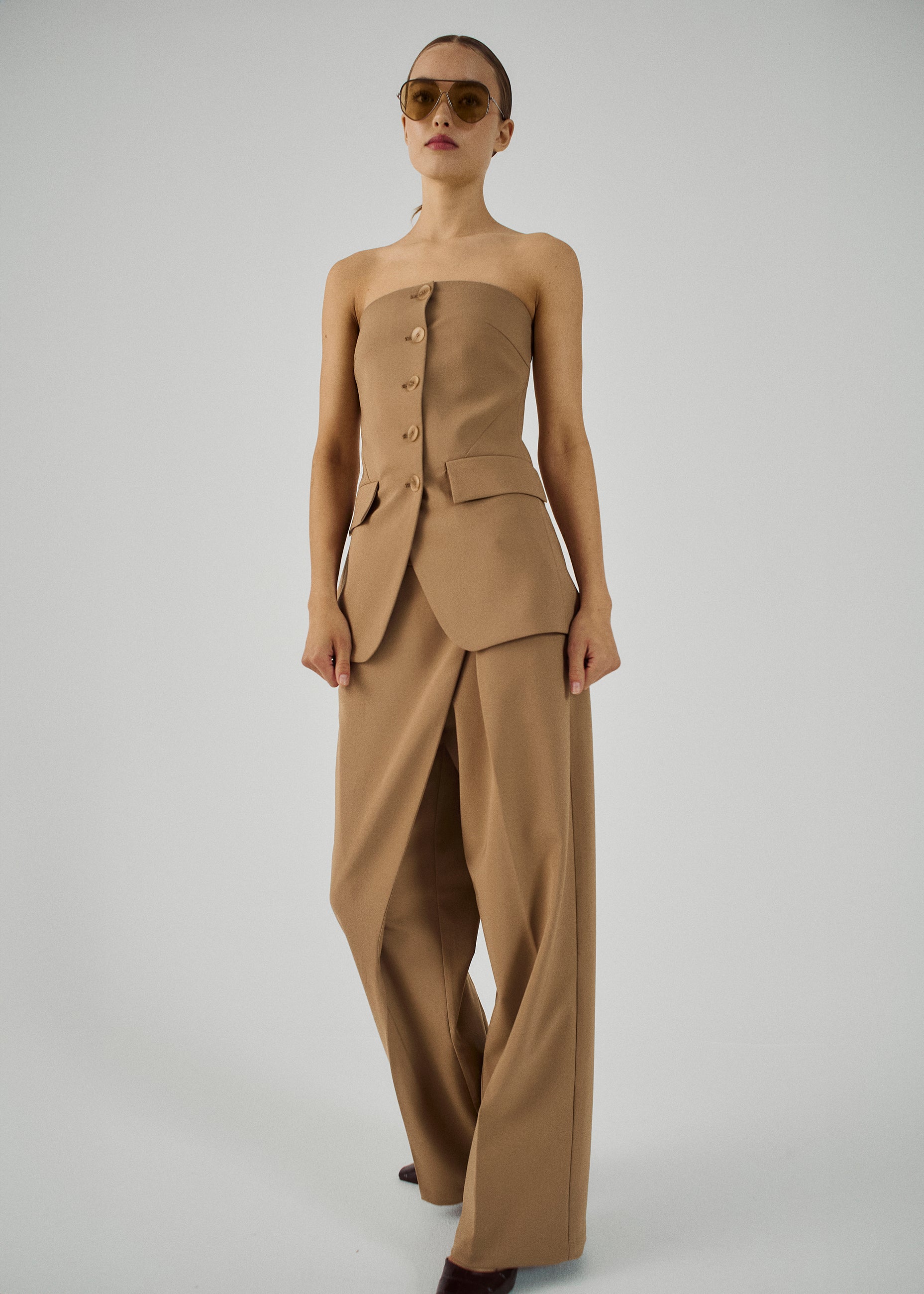 NORR Eluna tube top Tops Warm Beige