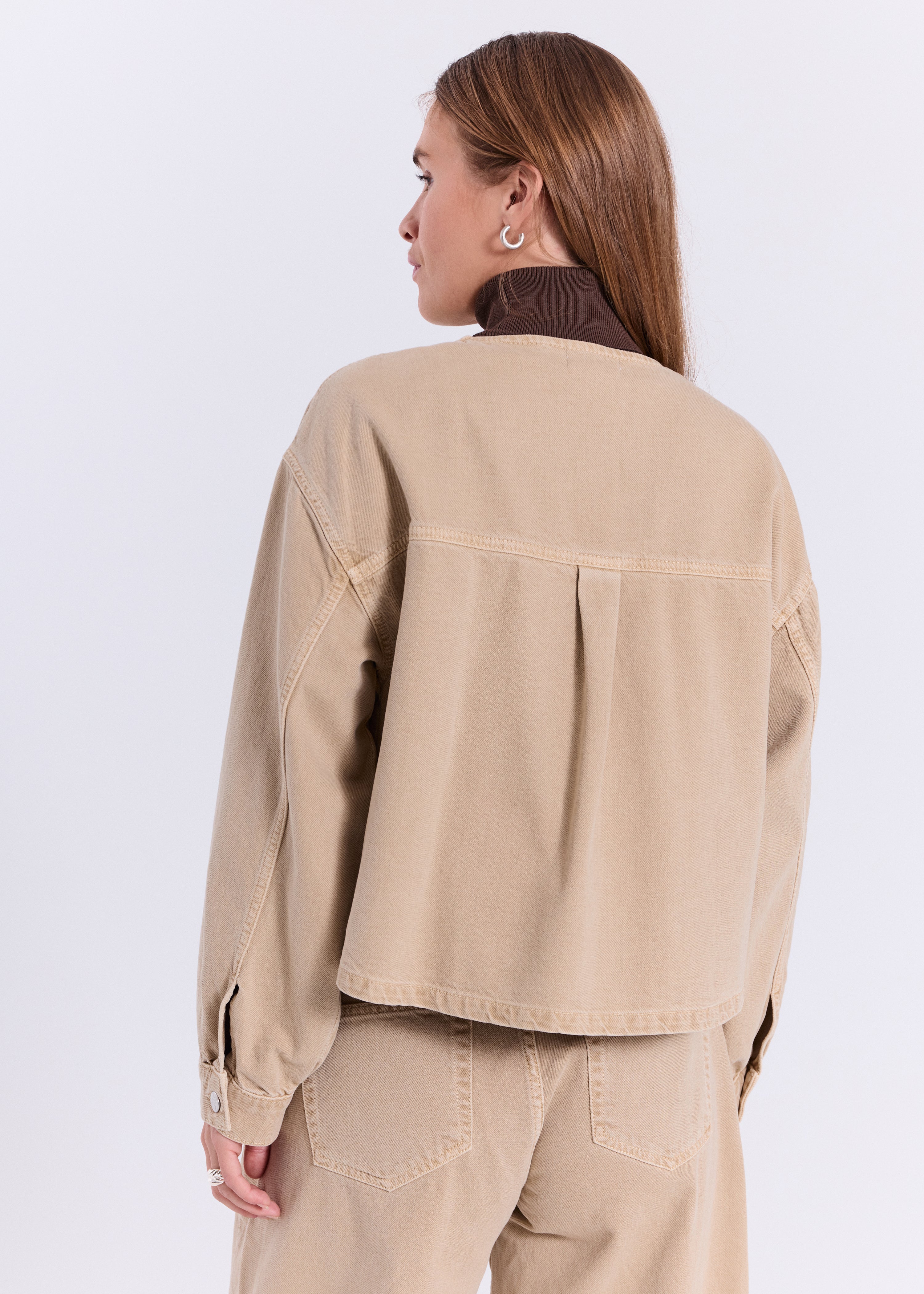 NORR Evelyna denim shirt Shirts Beige Wash