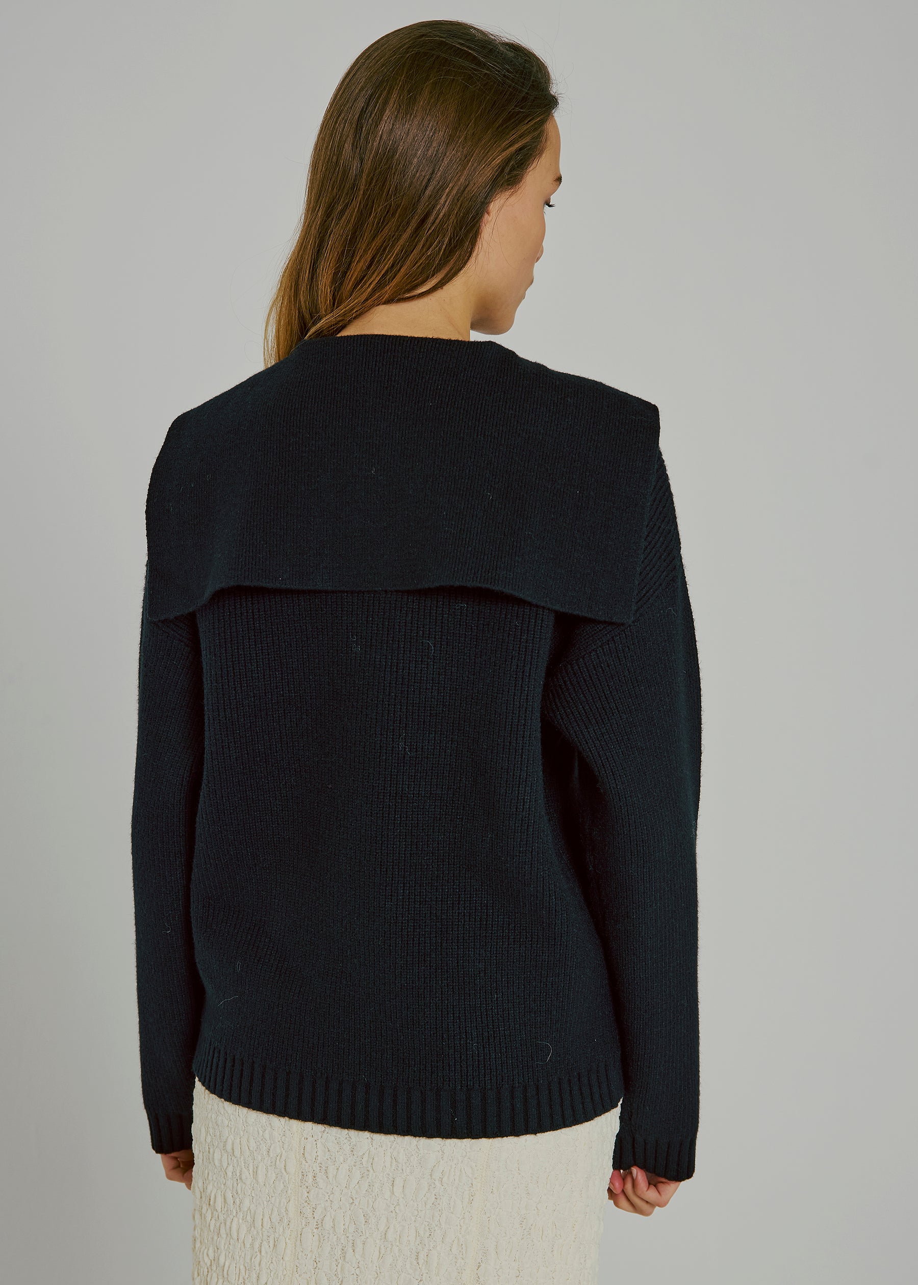 NORR Fea sailor knit top Knits Black