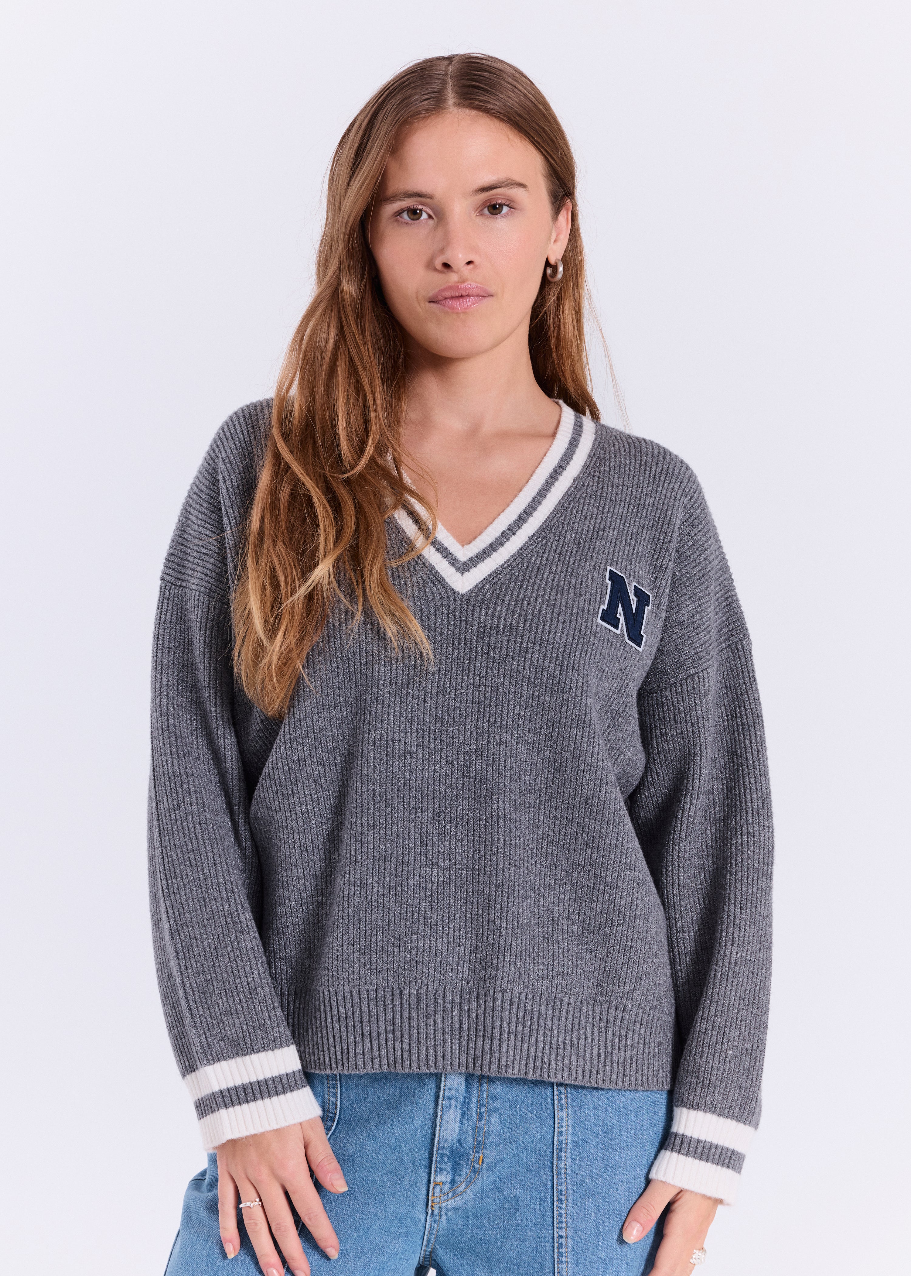 NORR Flena knit top Knits Dark grey