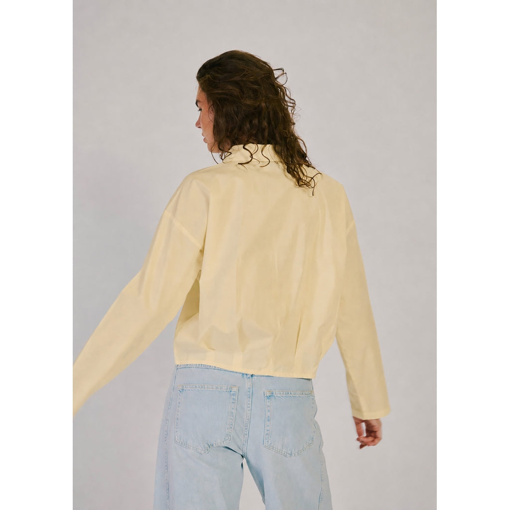 NORR Fraser pleat shirt Shirts Light yellow