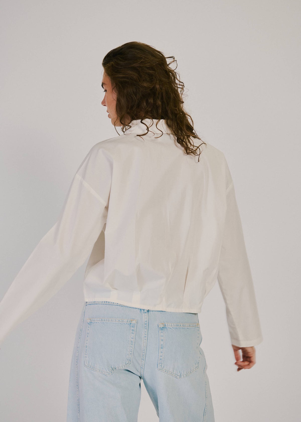 NORR Fraser pleat shirt Shirts White
