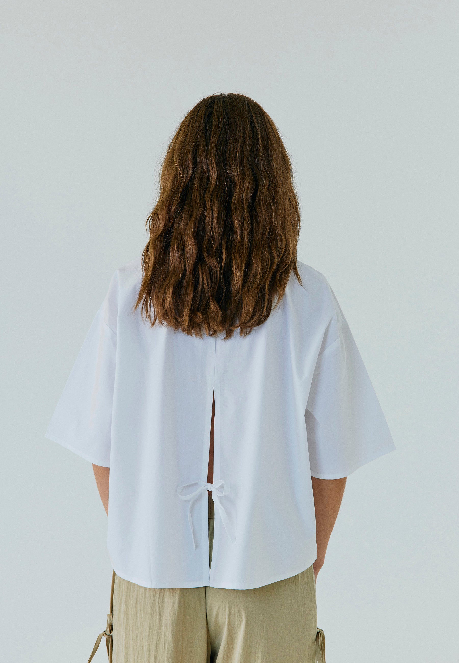 NORR Fraser string shirt Shirts White