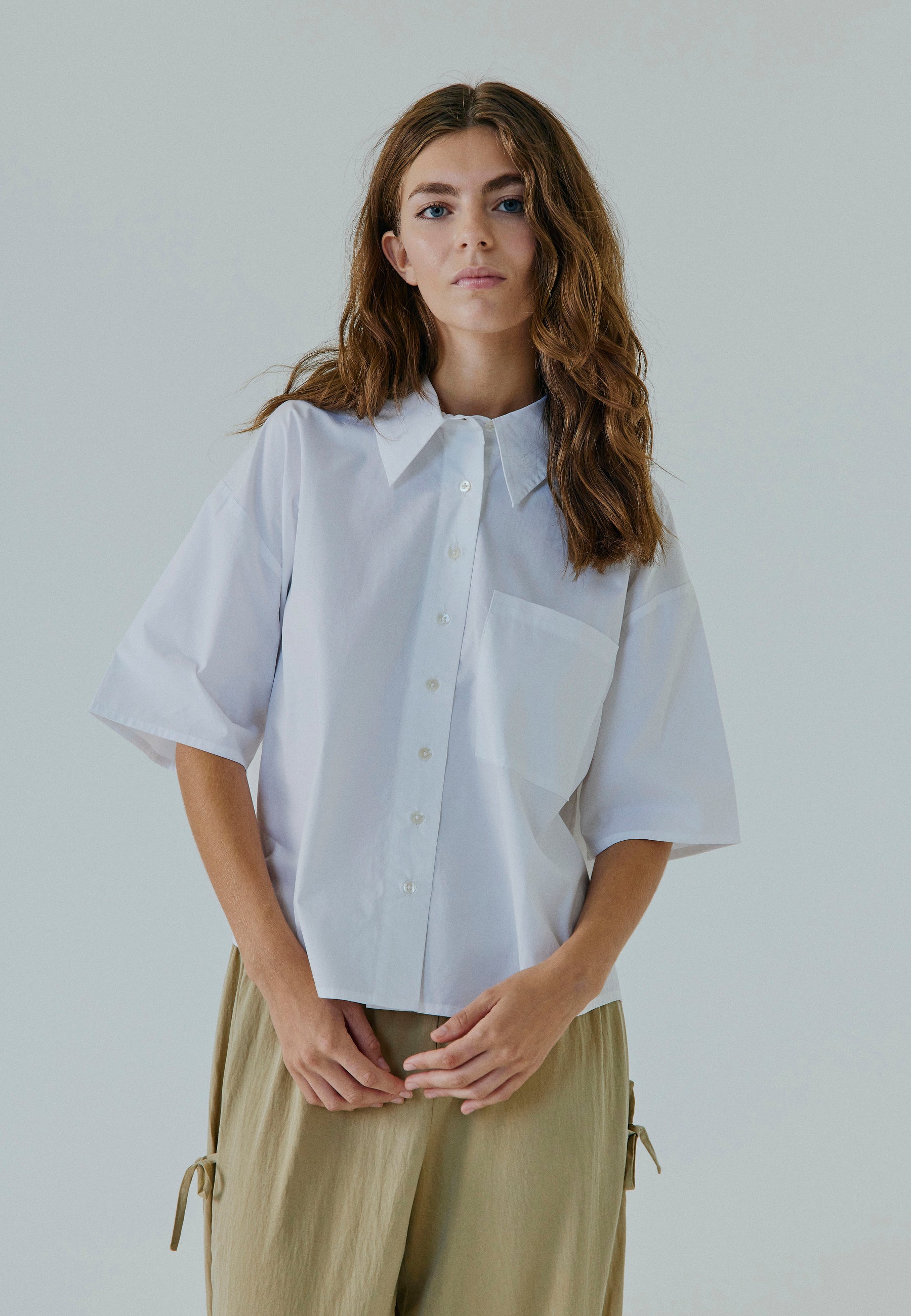 NORR Fraser string shirt Shirts White