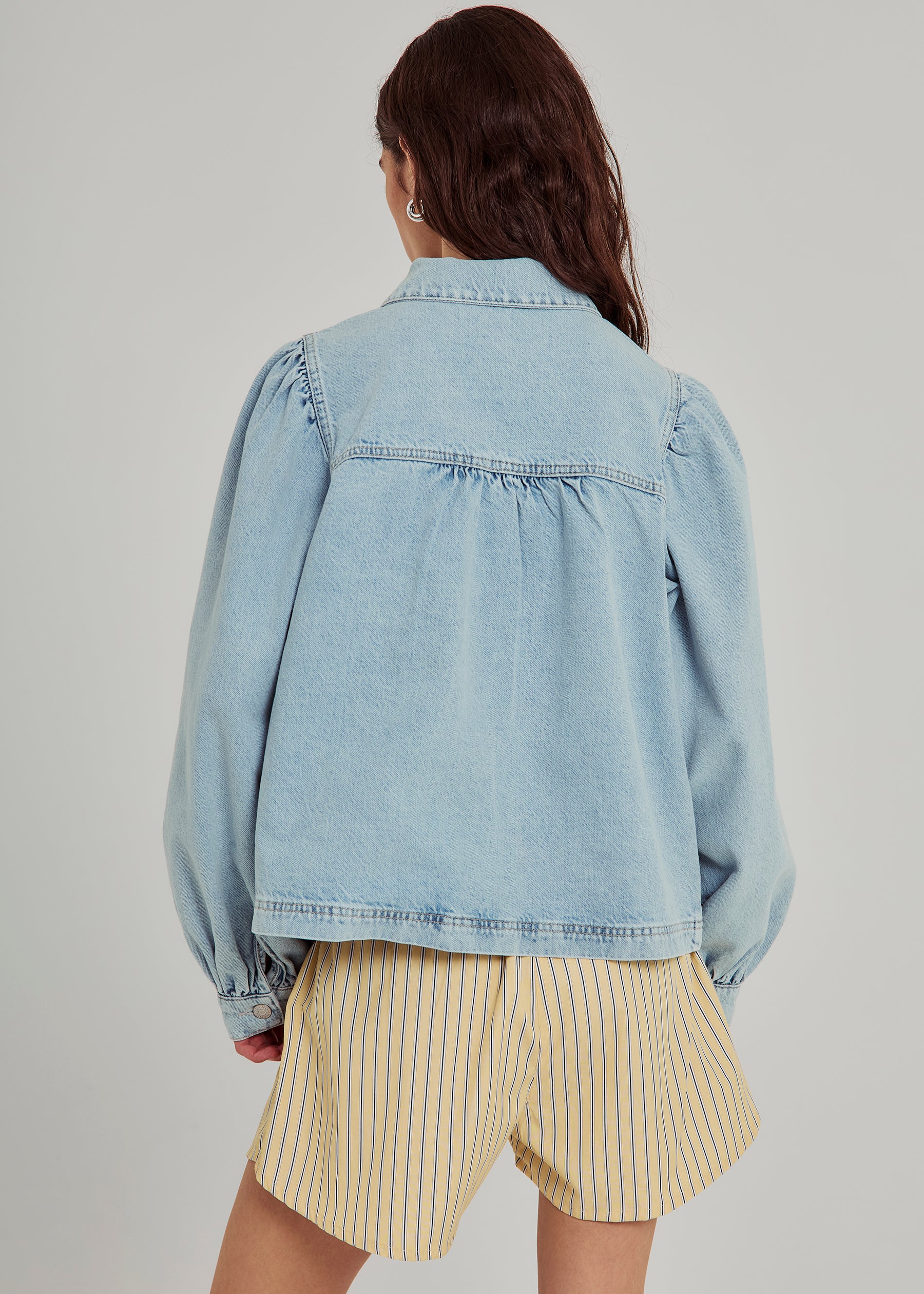 NORR Frida shorts Shorts Yellow stripe