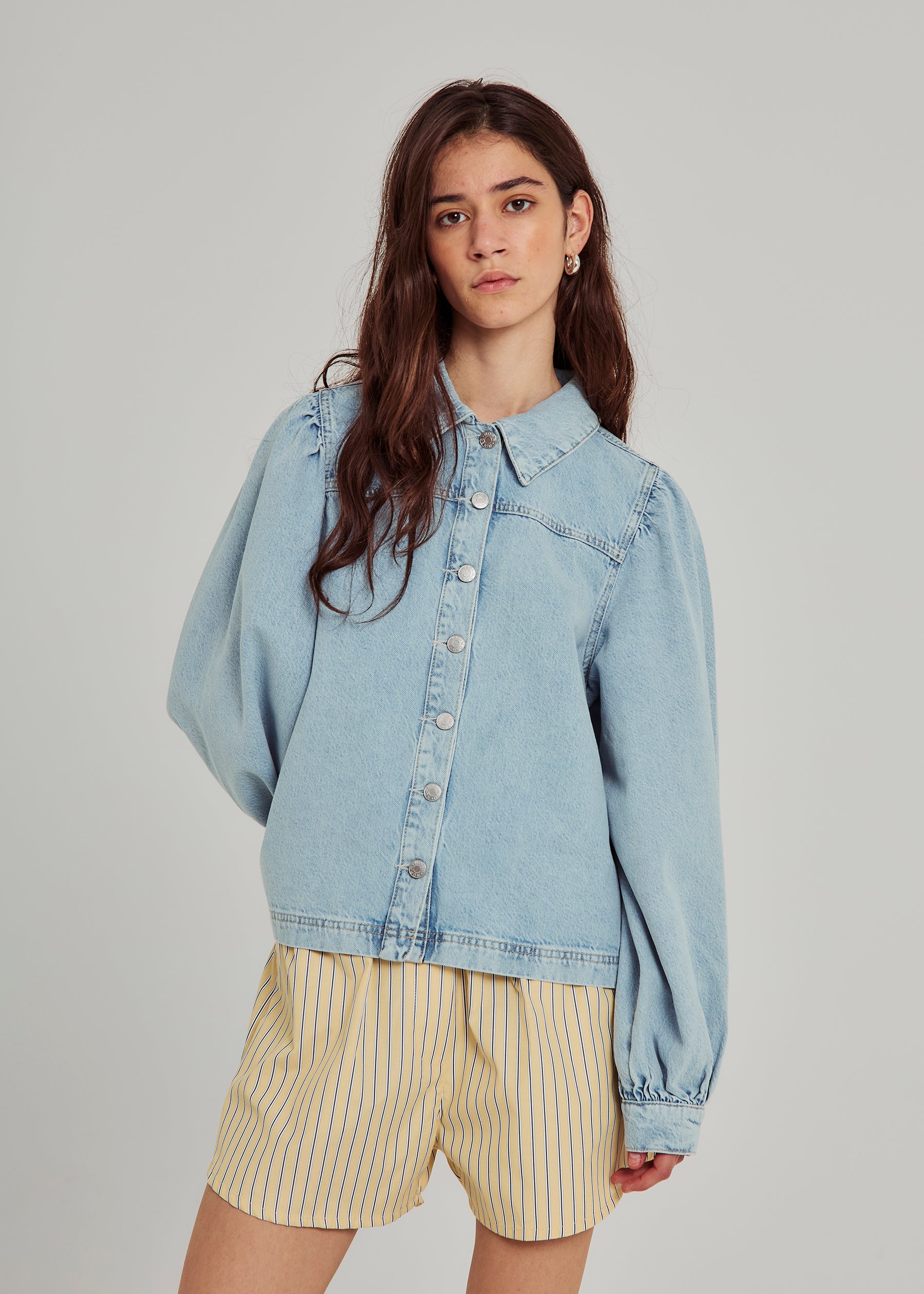 NORR Frida shorts Shorts Yellow stripe