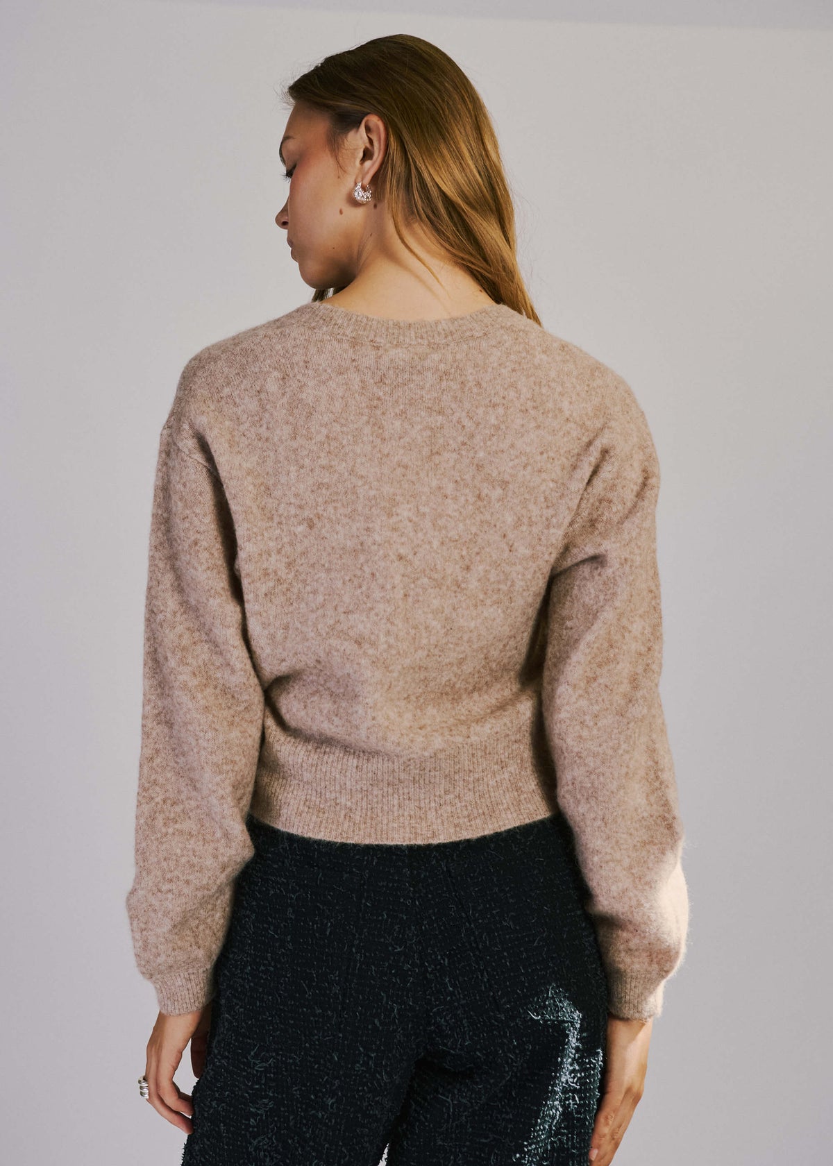 NORR Halli LS knit cardigan Knits Camel
