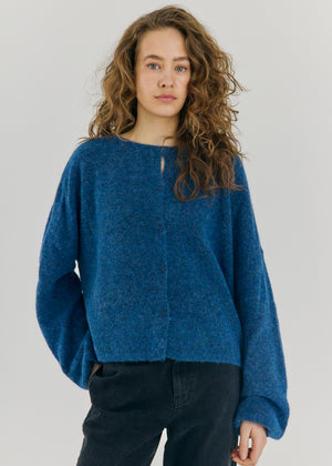 NORR Halli button knit cardigan Cardigans Teal