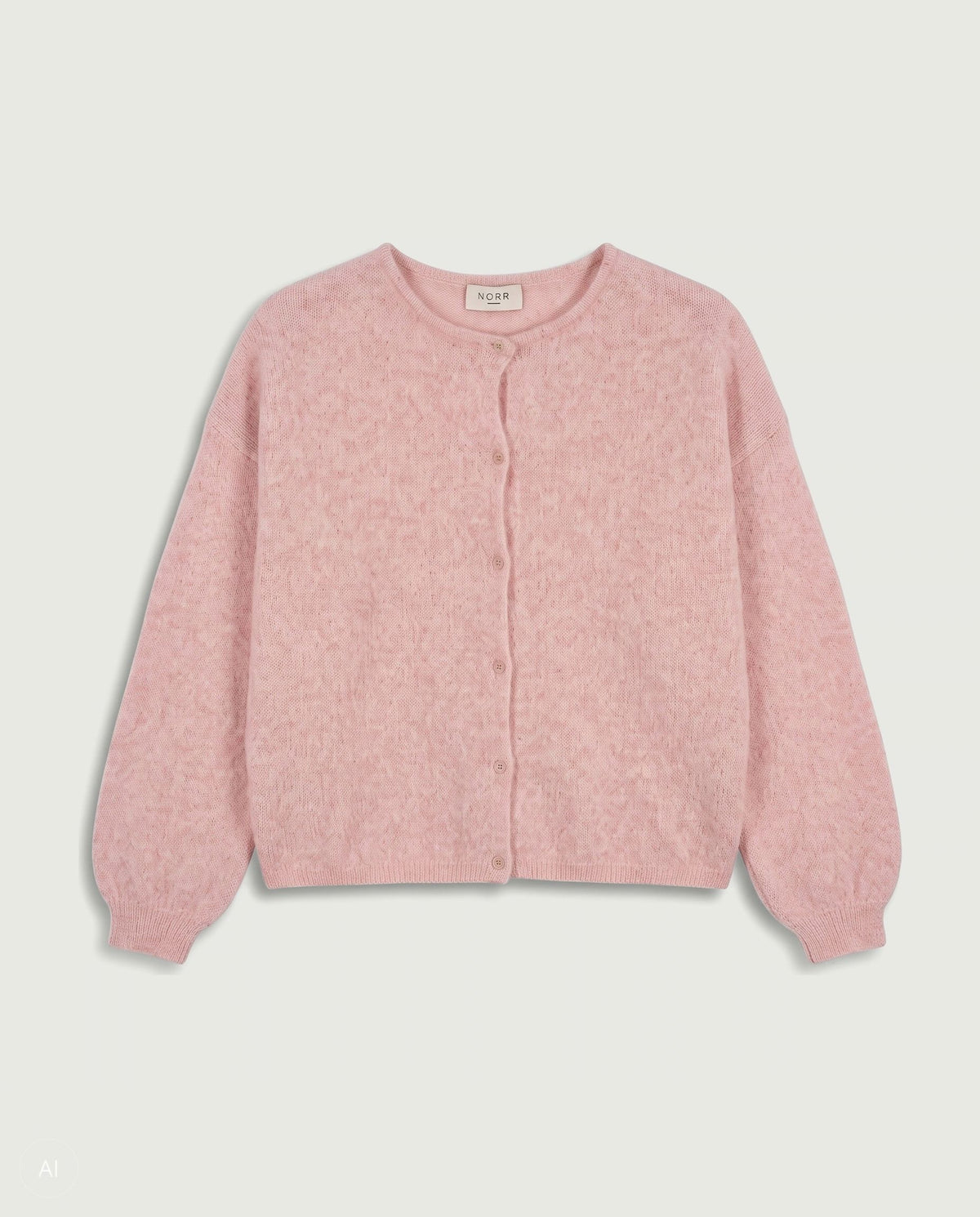 NORR Halli button knit cardigan Knits Light pink