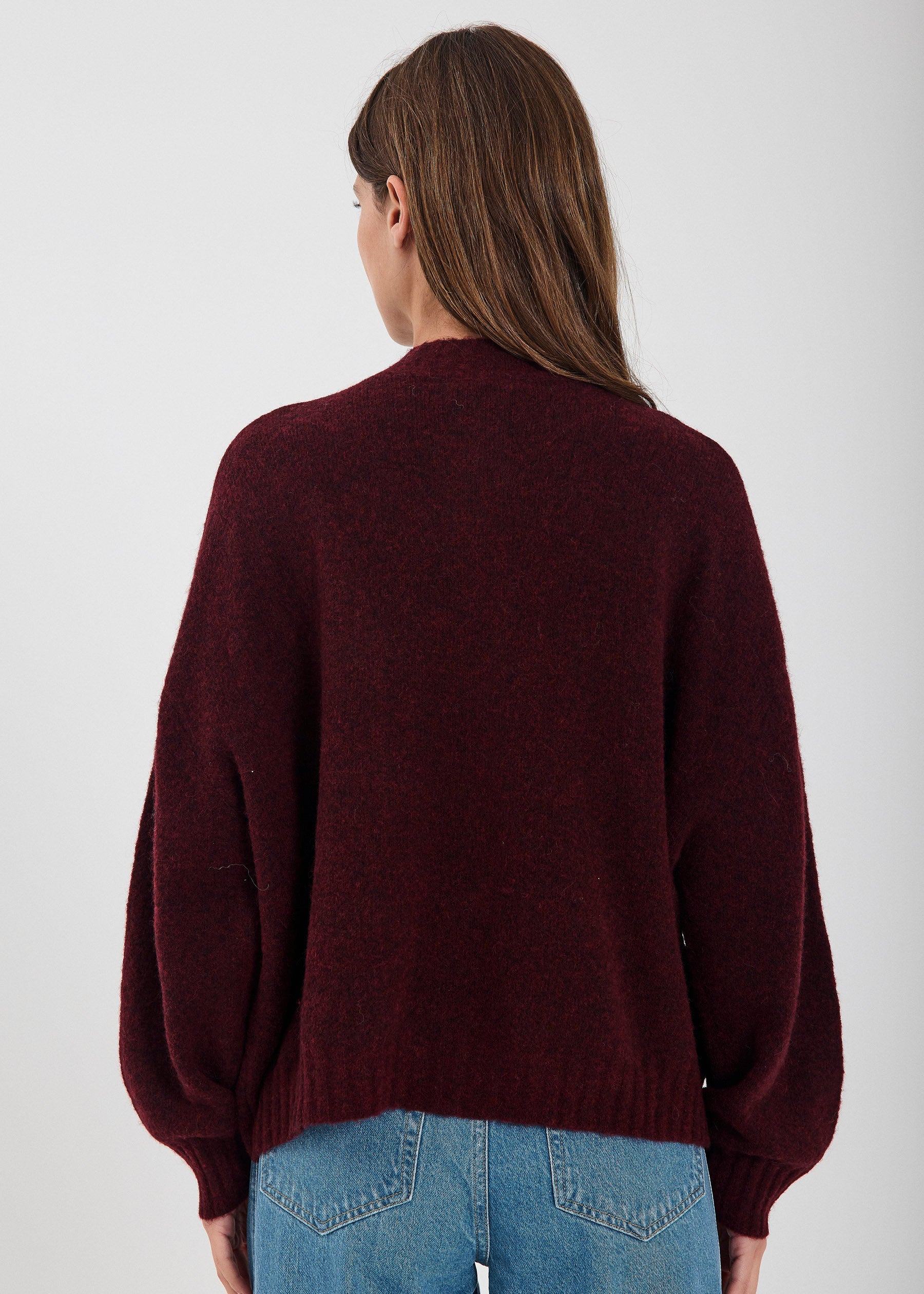 NORR Halli knit cardigan Knits Bordeaux