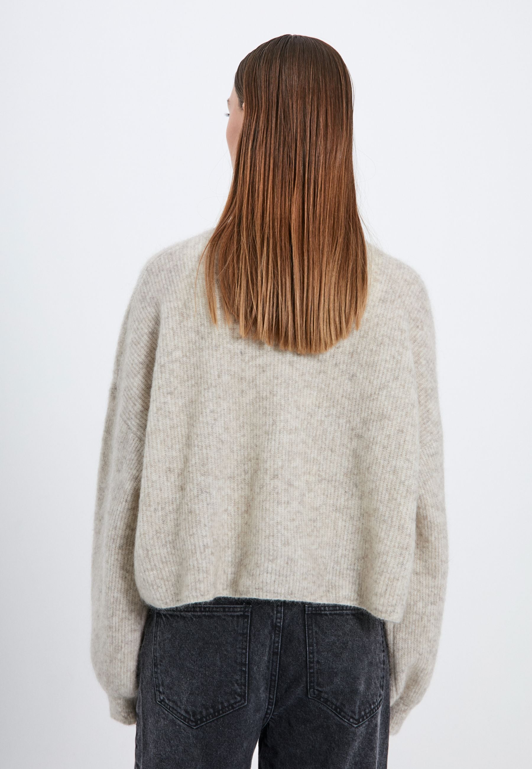 NORR Hazina knit cardigan Knits Beige mélange