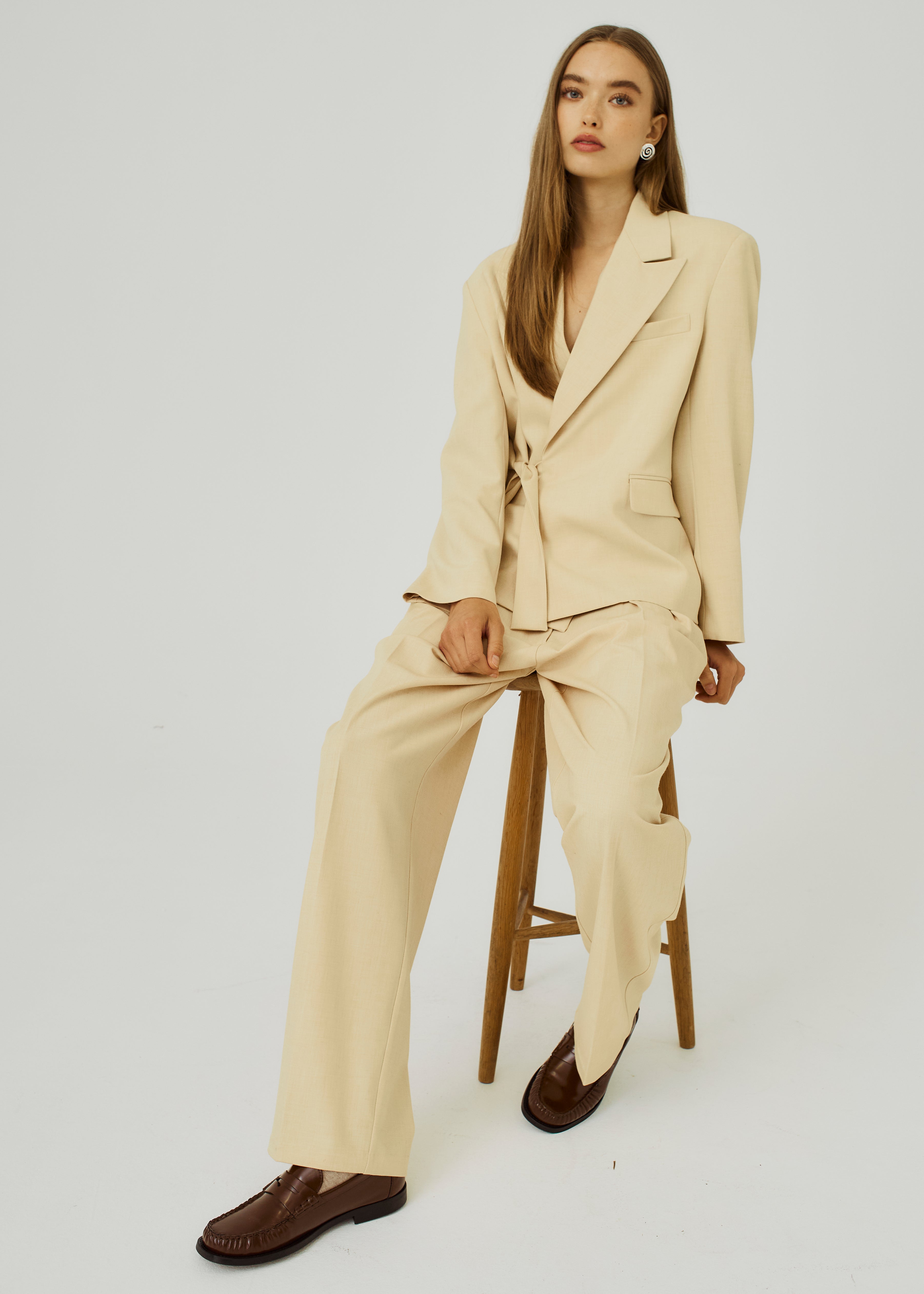 NORR Kamin cano pants Pants Dusty yellow