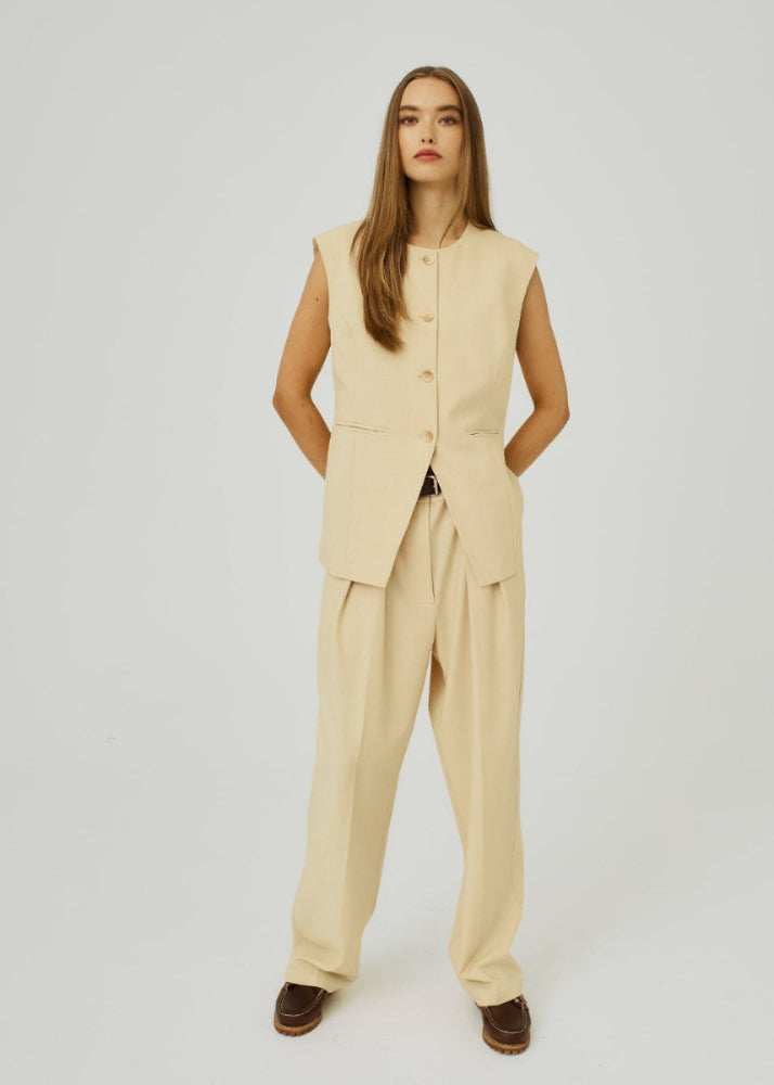 NORR Kamin cano pants Pants Dusty yellow