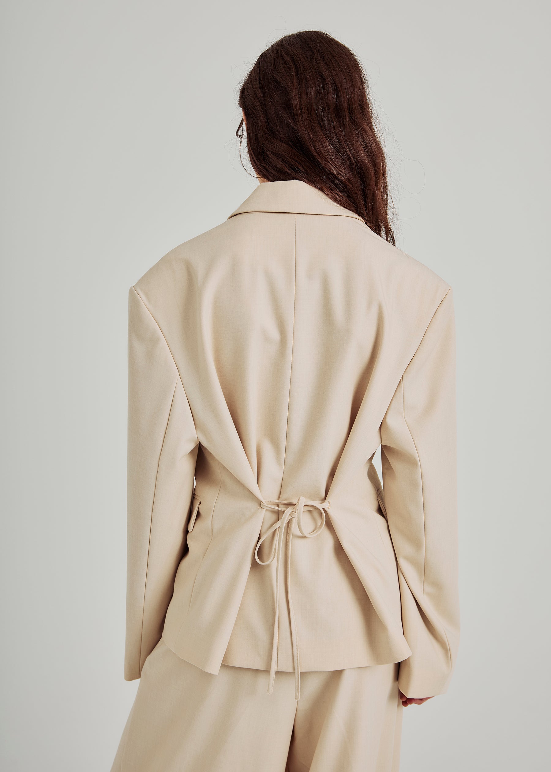 NORR Kamin string blazer Blazer Beige