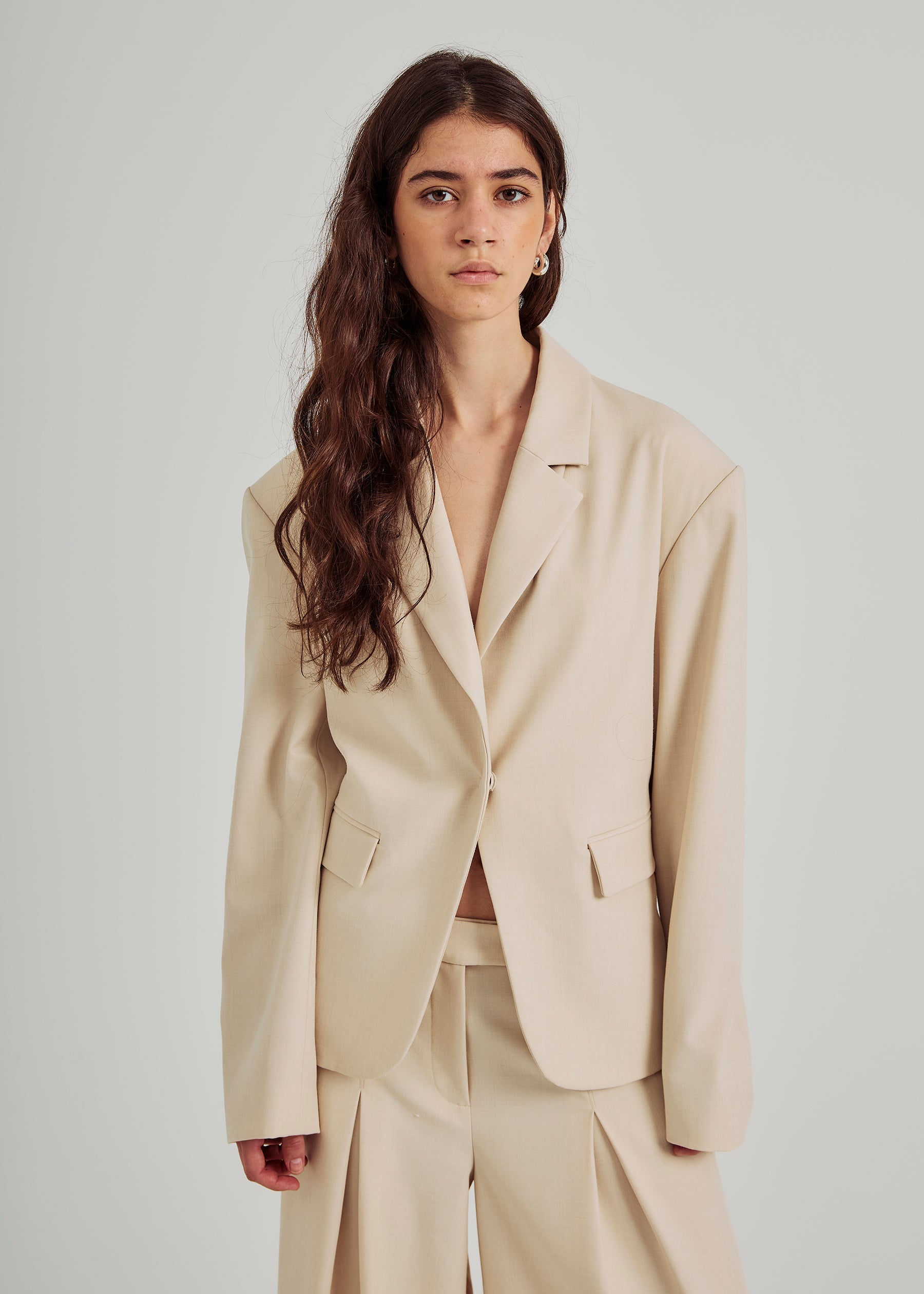 NORR Kamin string blazer Blazer Beige