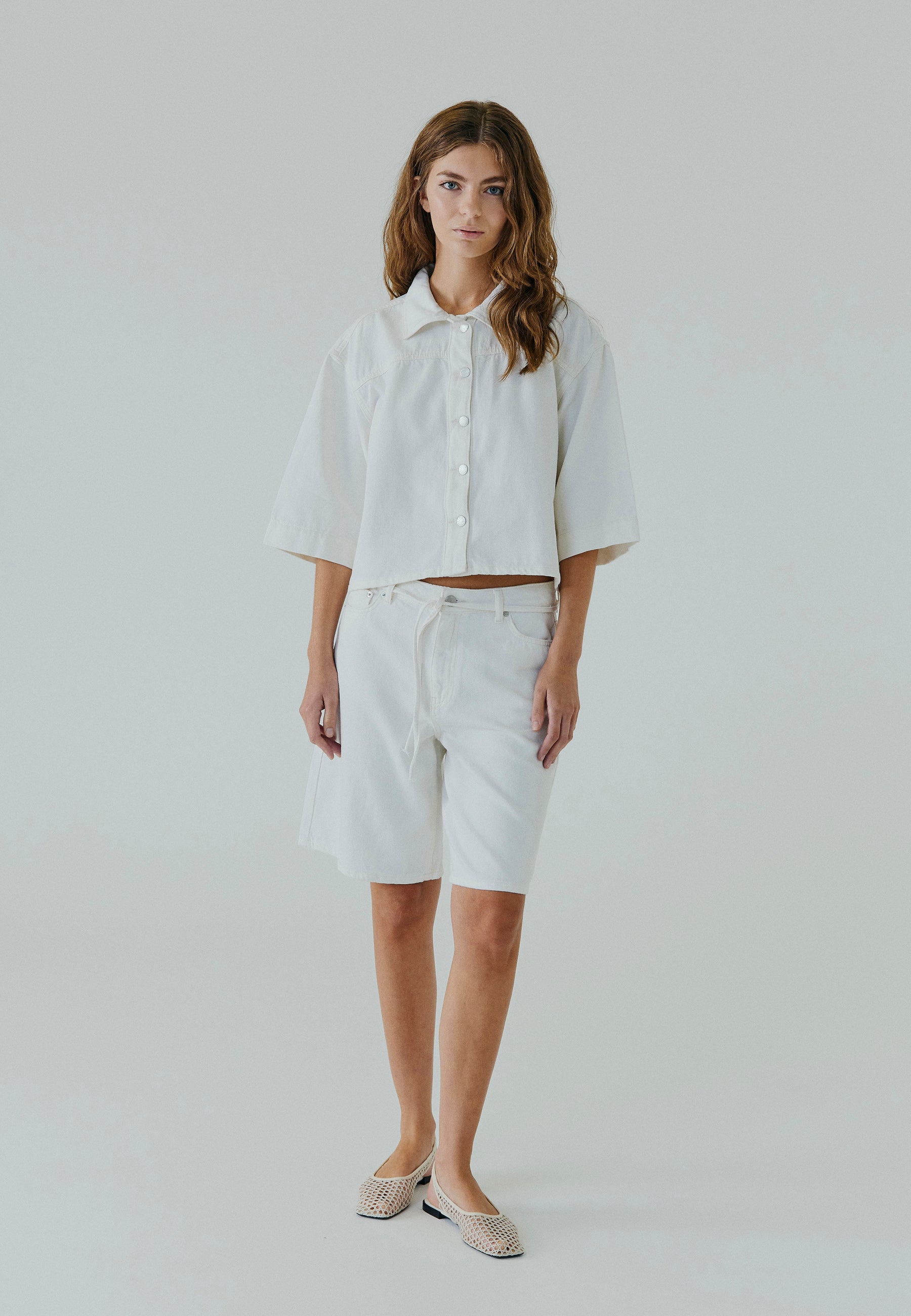 NORR Kenzina denim shorts Shorts White wash