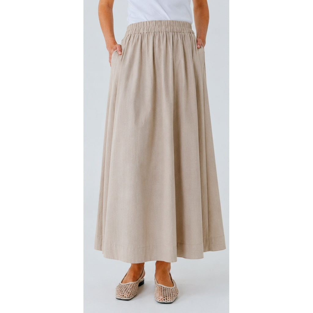 NORR Lesta maxi skirt Skirts Beige