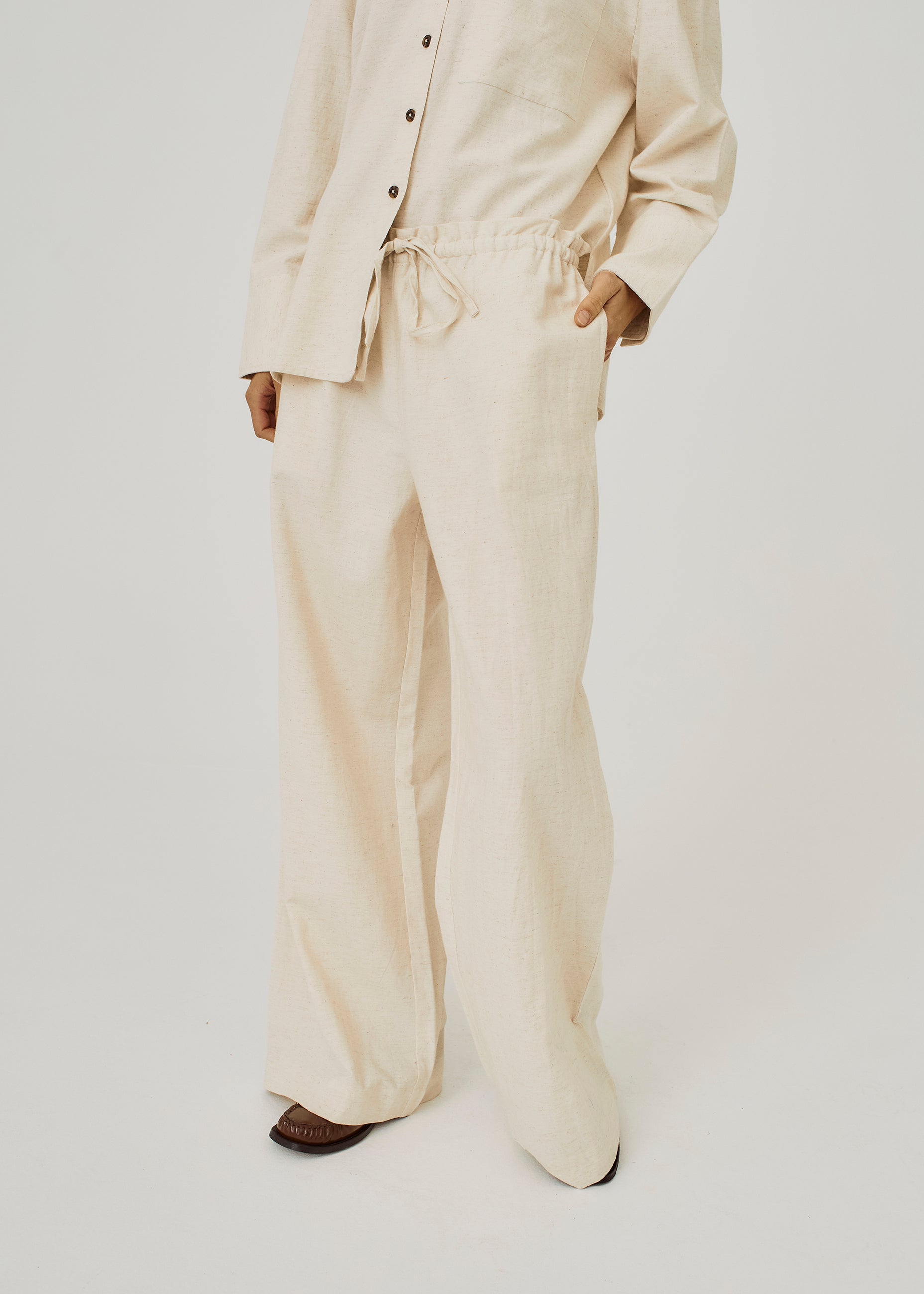 NORR Linea wide pants Pants Beige