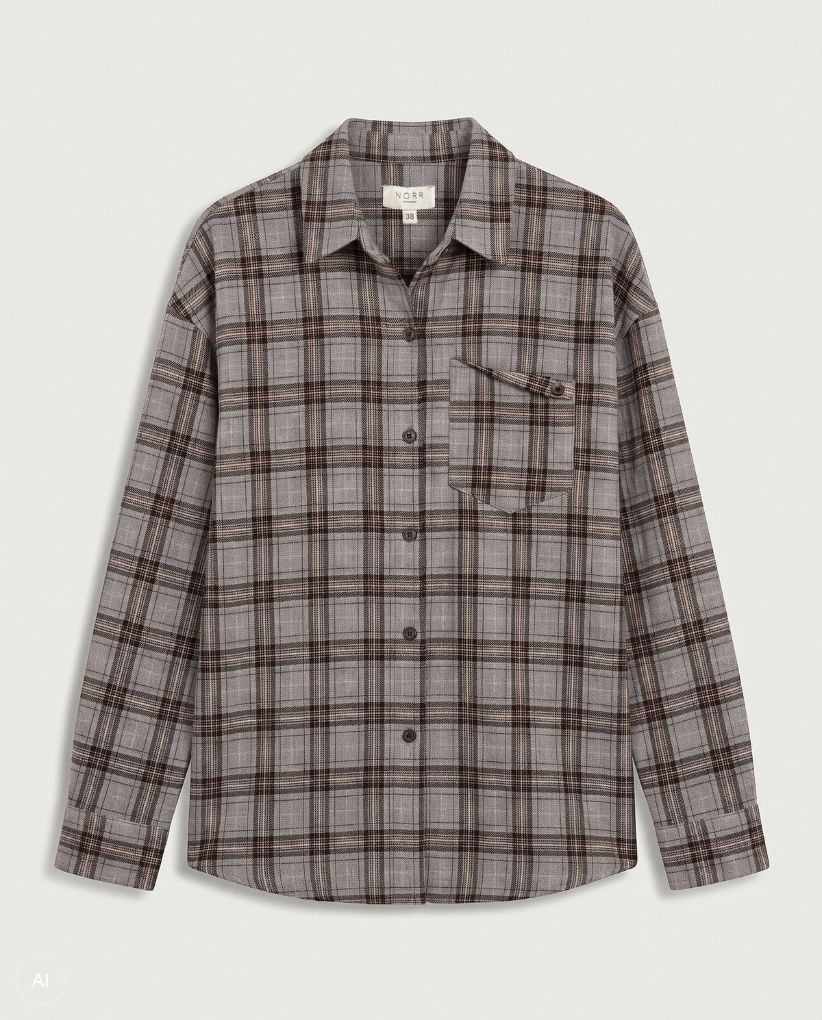 NORR Lyra LS shirt Shirts Brown check