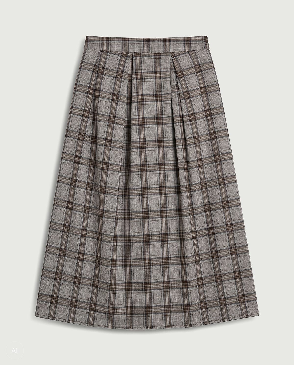NORR Lyra midi skirt Skirts Brown check