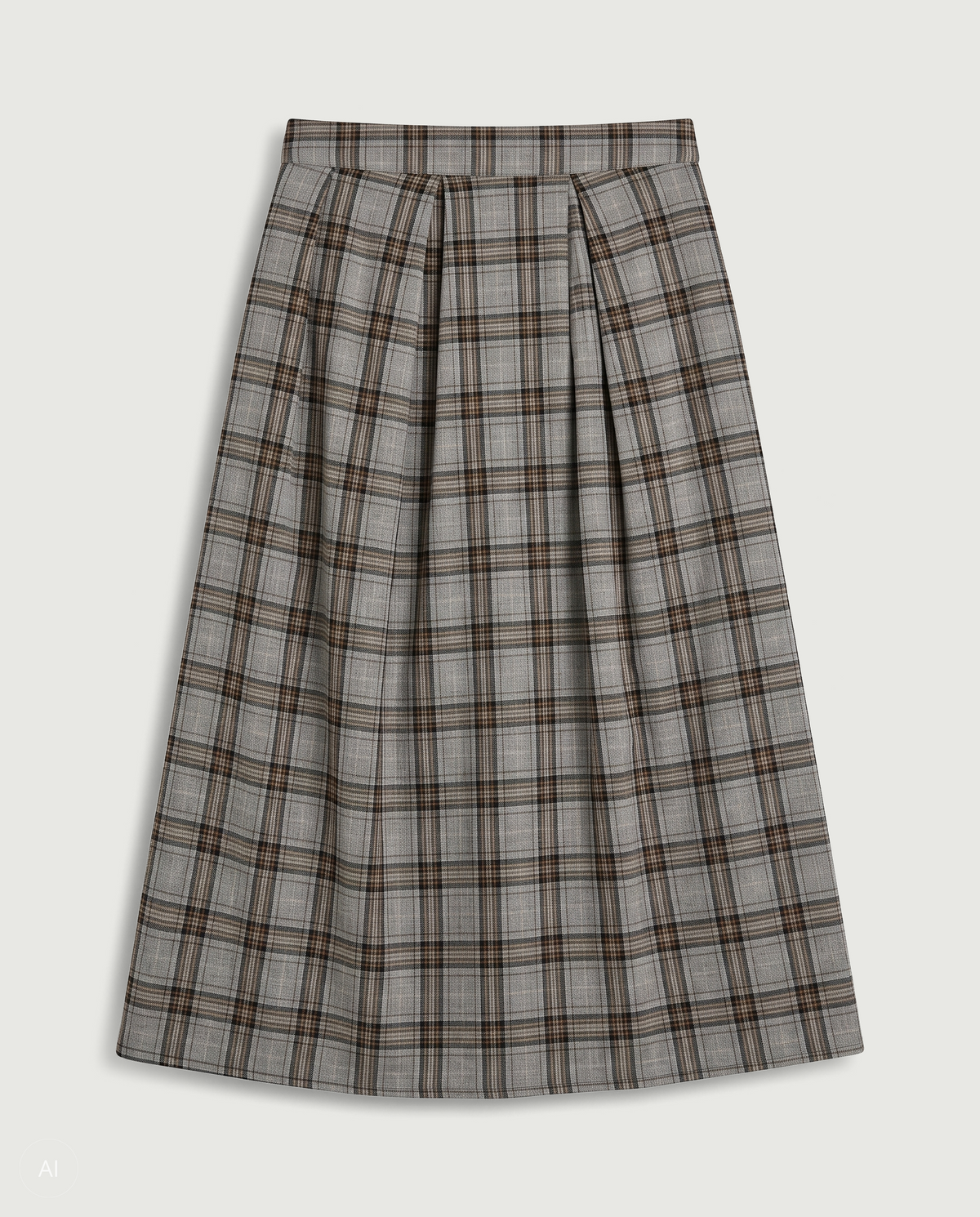 NORR Lyra midi skirt Skirts Brown check