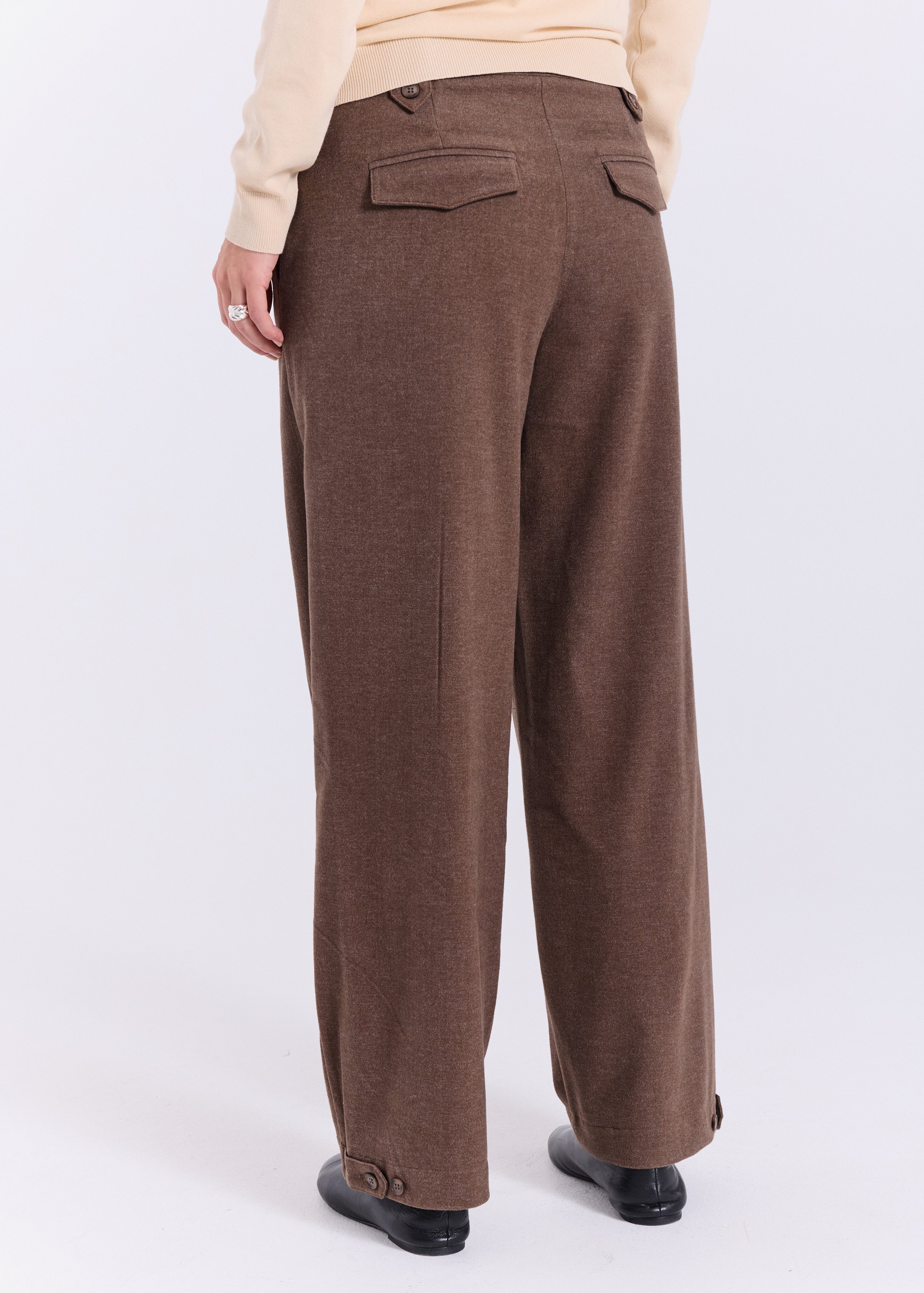 NORR Mayia pants Pants Dark Brown Melange