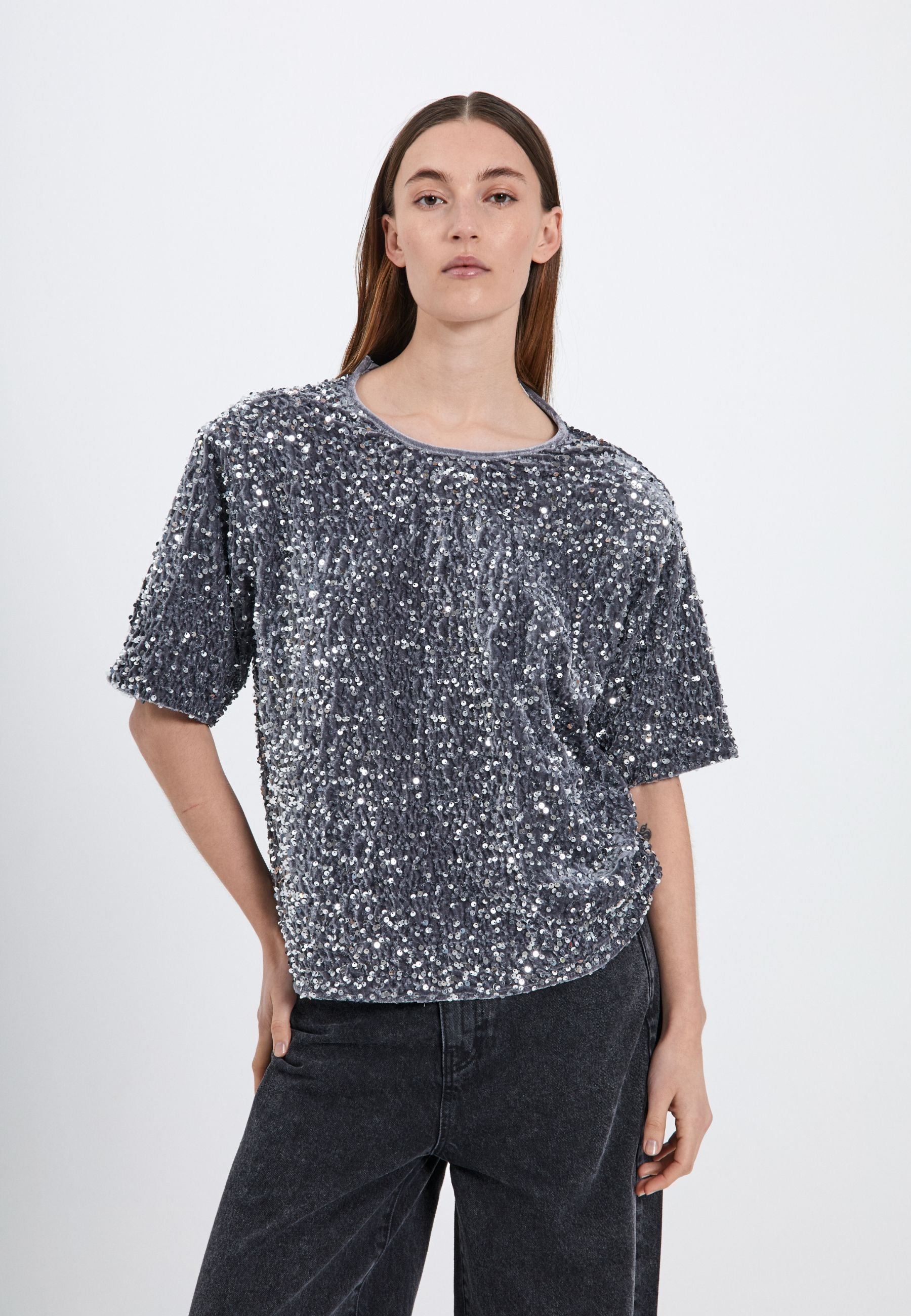 NORR Milan tee Tops Silver