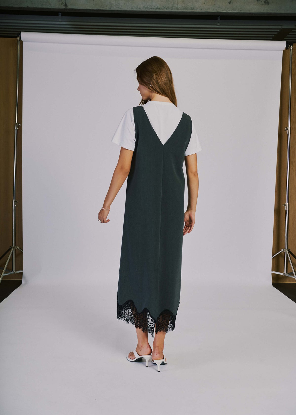 NORR Nina SL dress Dresses Grey melange