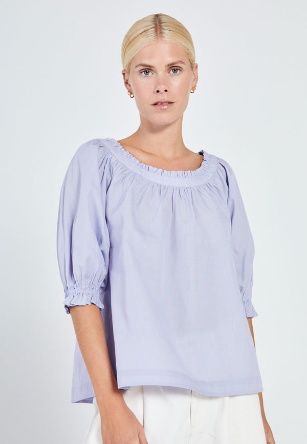 NORR Olina top Tops Coral stripes