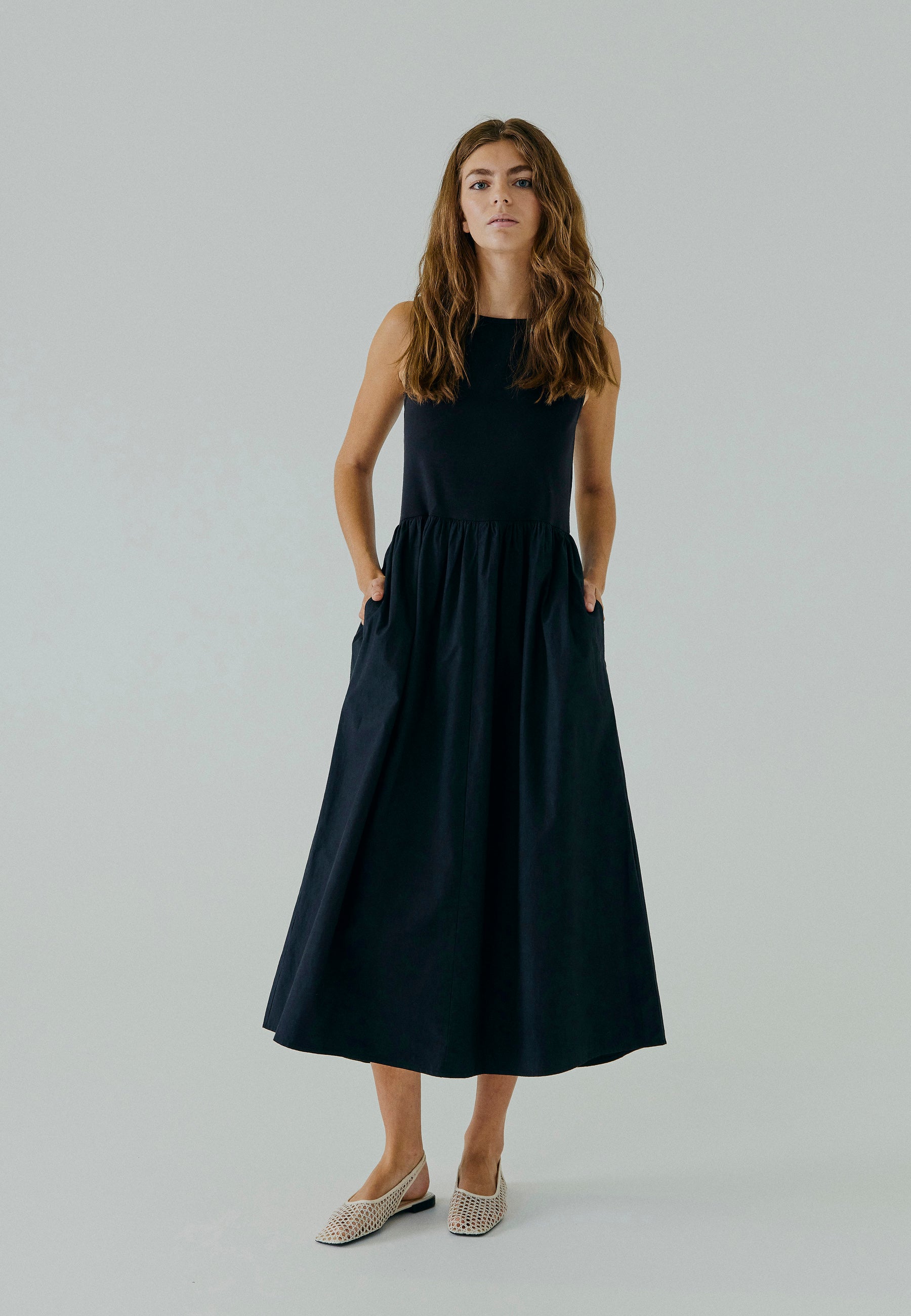 NORR Petra midi dress Dresses Black