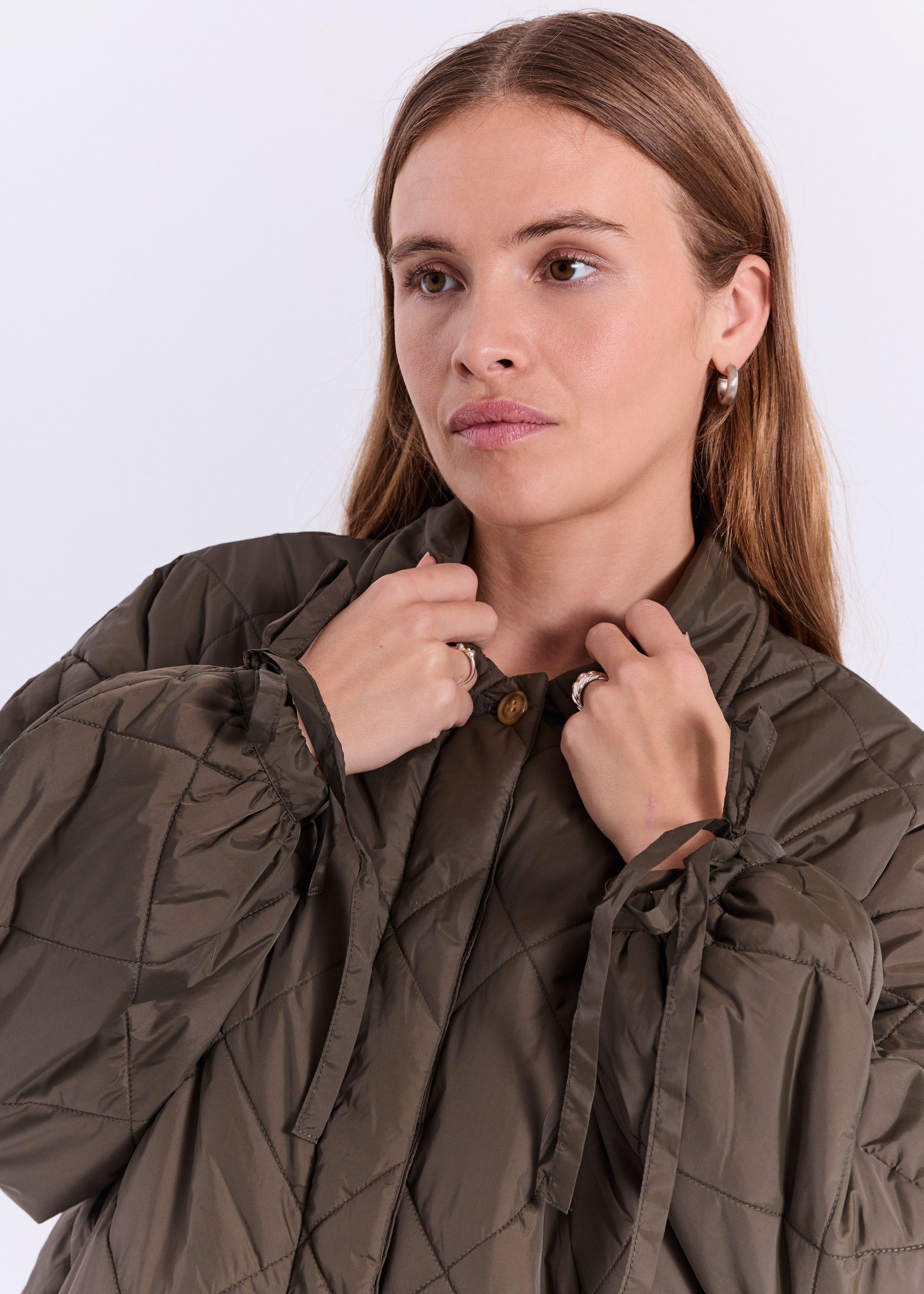 NORR Robyn quilt jacket Jackets Dark green