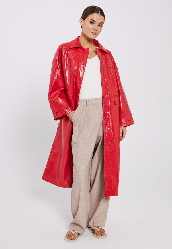 NORR Silvia clean trench coat Jackets Bright red