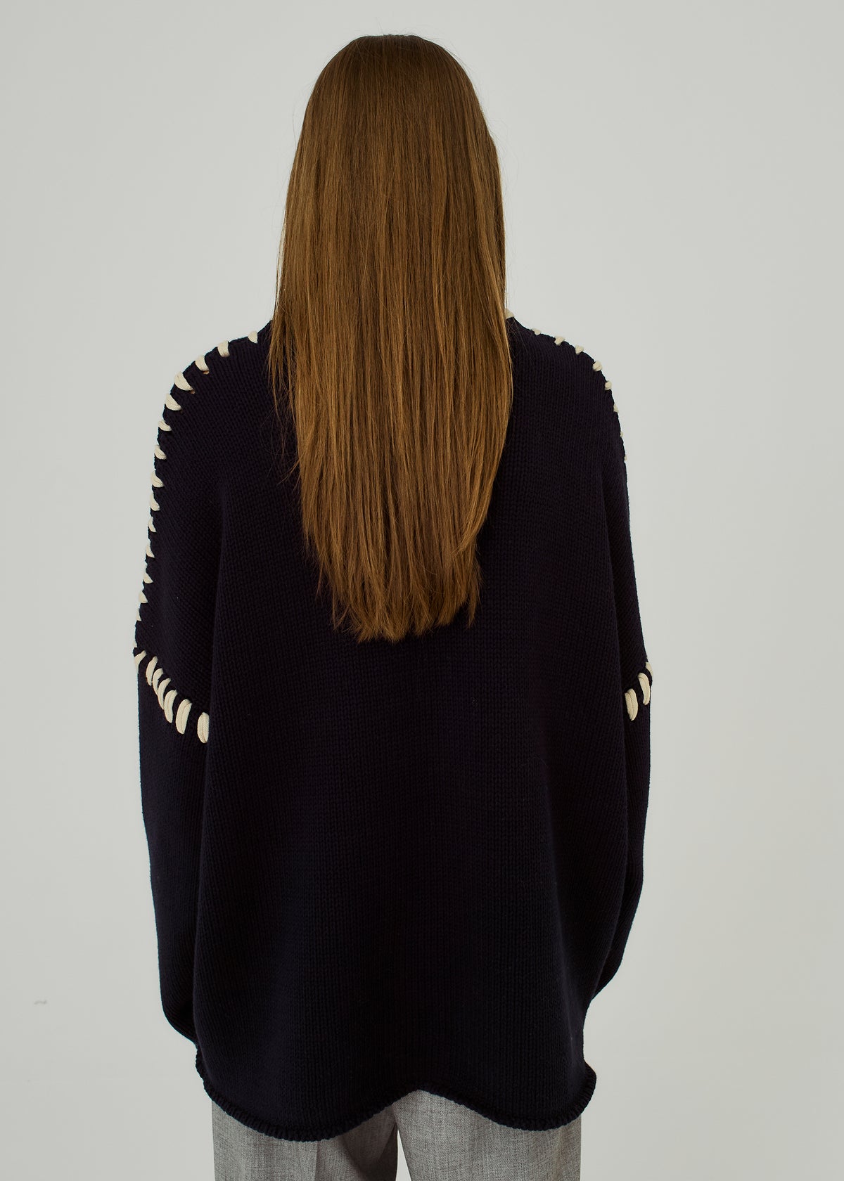 NORR Strings knit top Knits Navy string