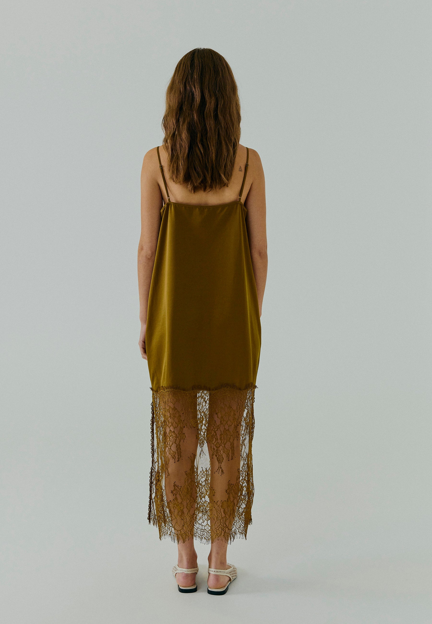 NORR Talua slip dress Dresses Caramel brown