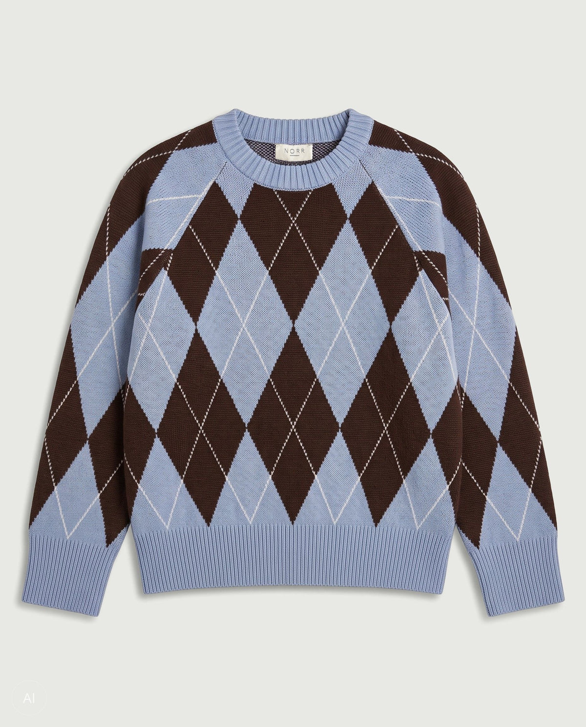NORR Tea knit top Knits Purple blue