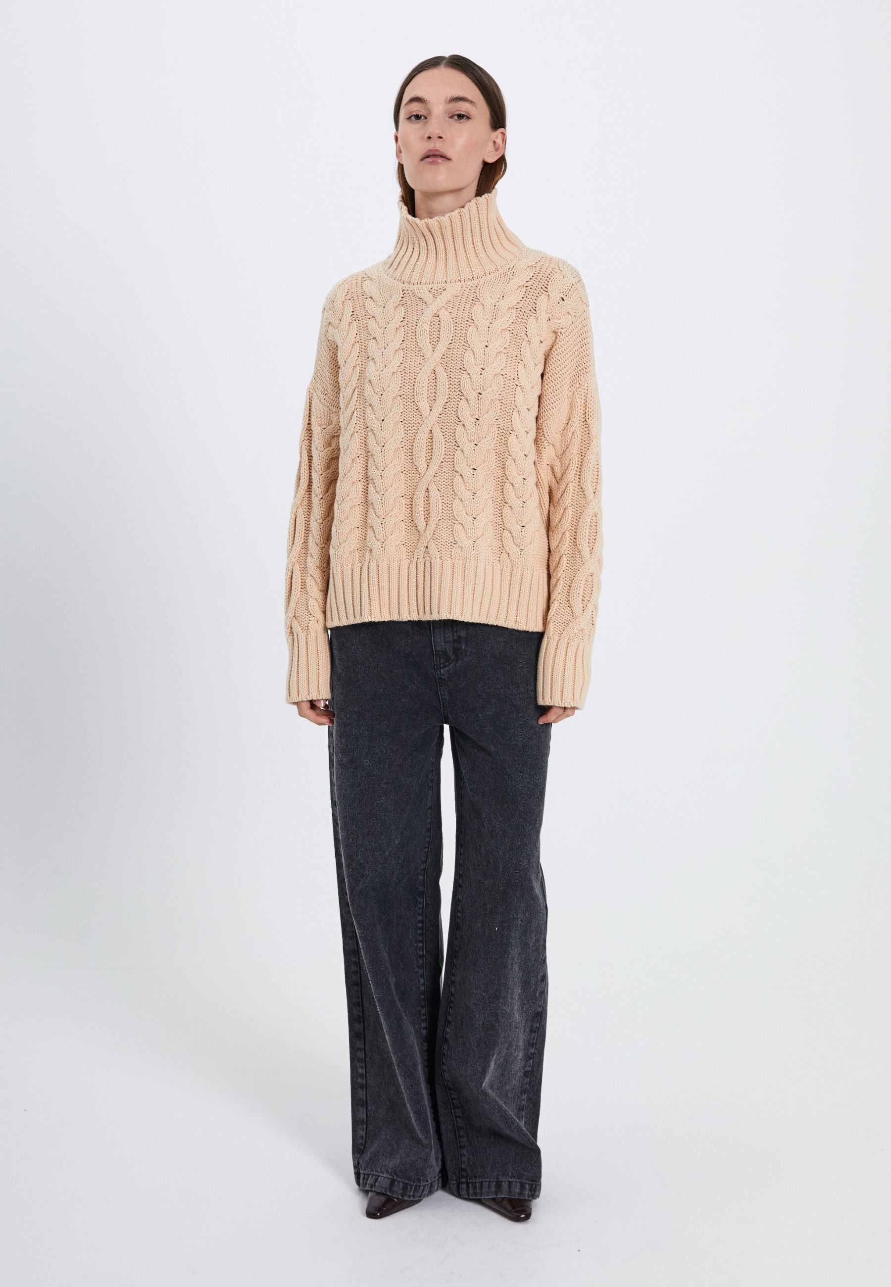 NORR Thea knit top Knits Beige
