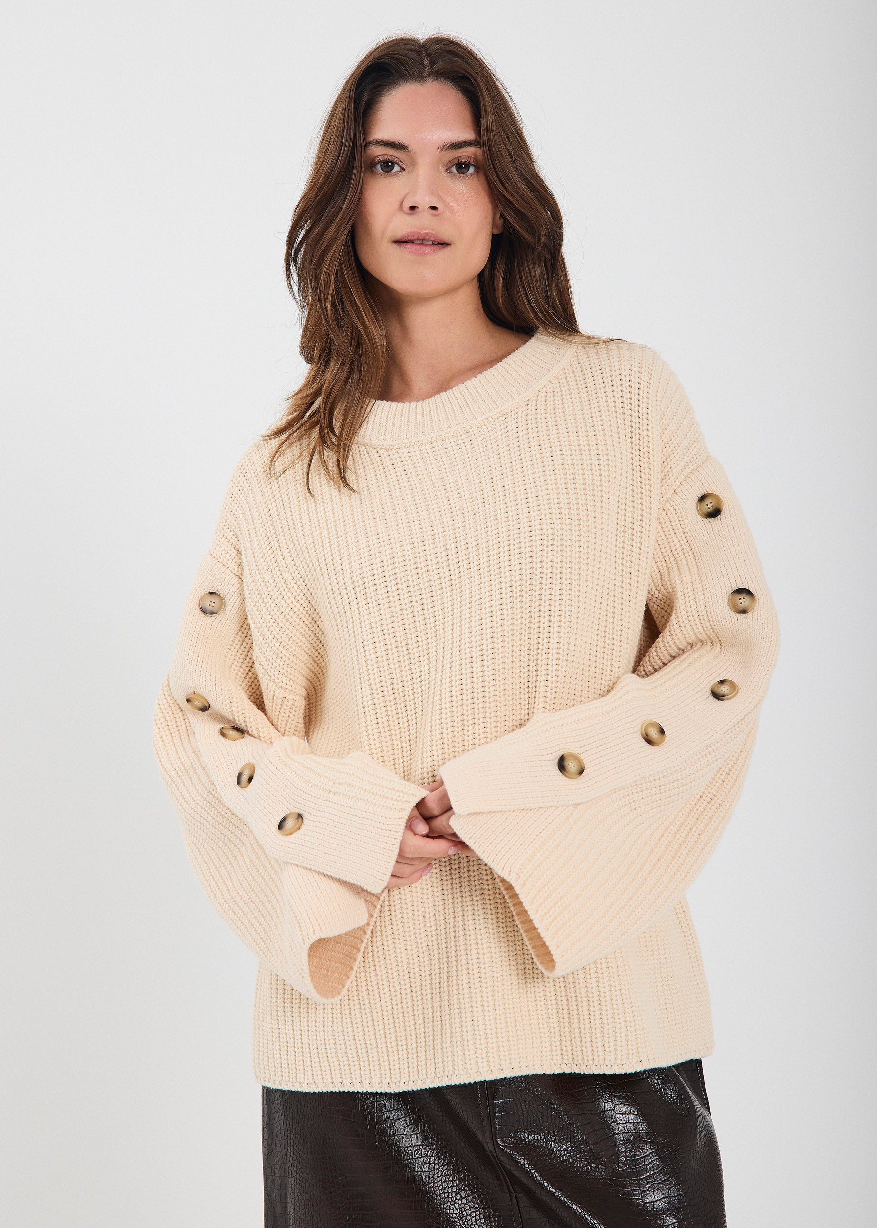 NORR Tristan knit top Knits Off-white