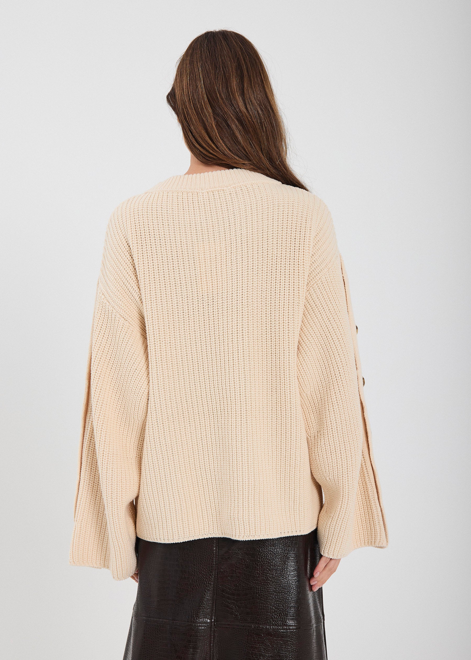 NORR Tristan knit top Knits Off-white
