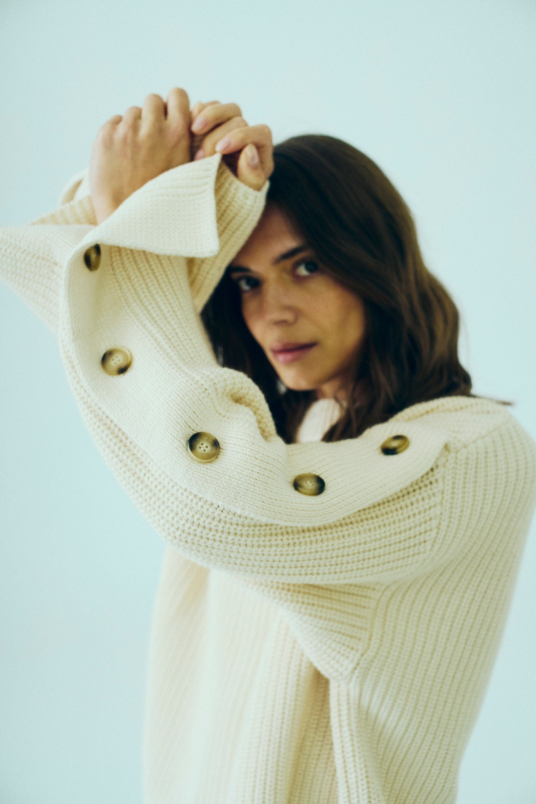 NORR Tristan knit top Knits Off-white