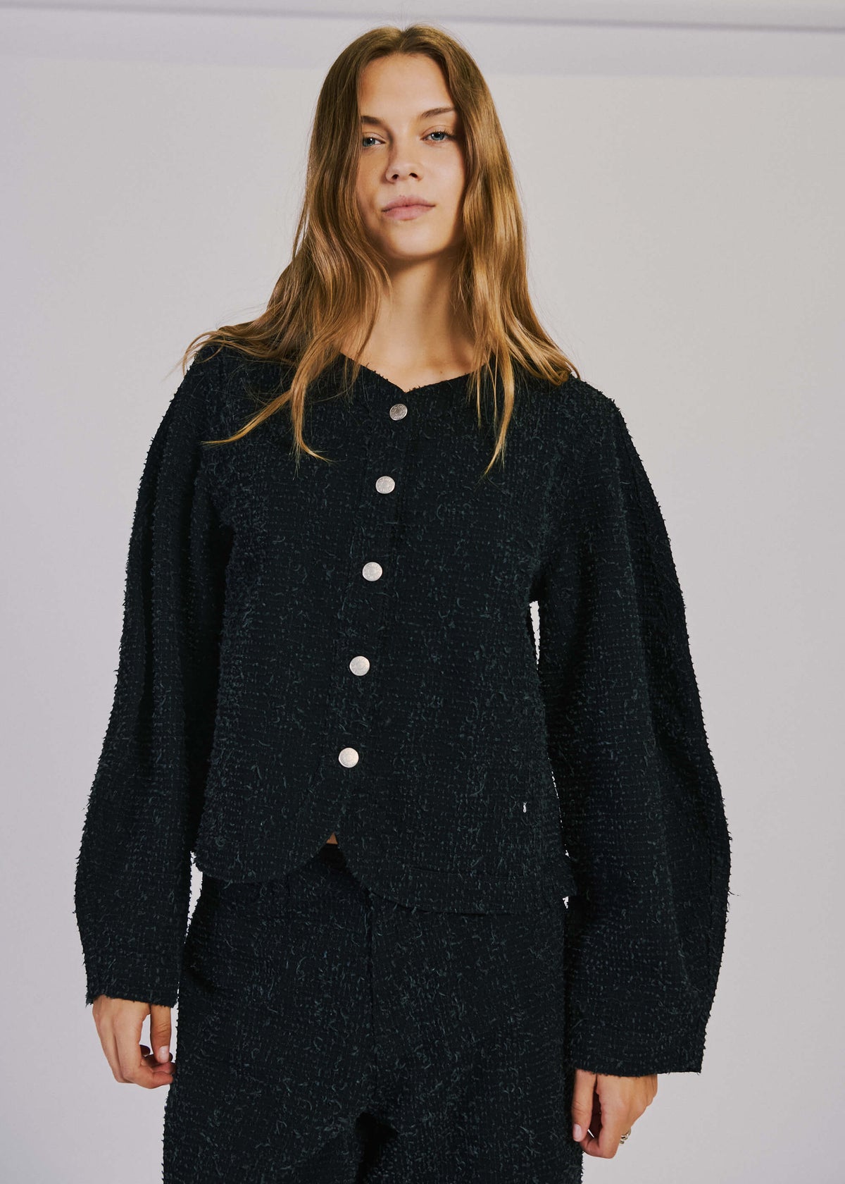 NORR Zoe LS denim shirt Shirts Black washed